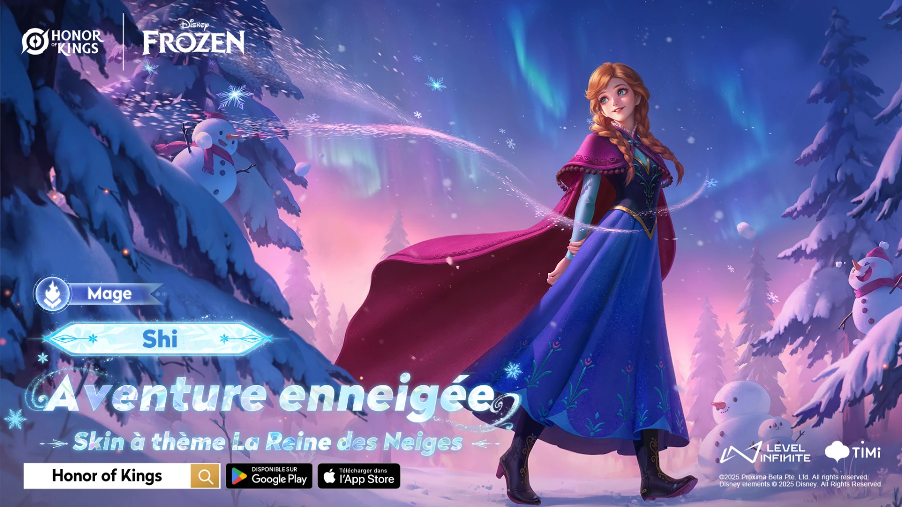 Image du jeu Honor of Kings : Skin la reine des Neiges