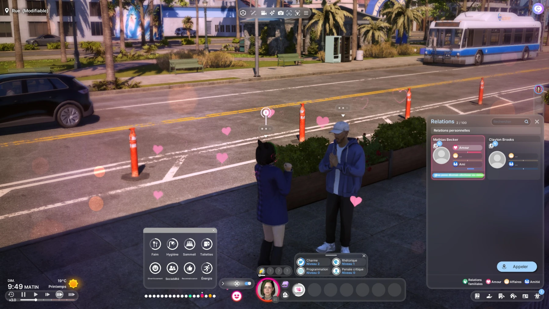 Screen inZOI - Relation entre ZOIs