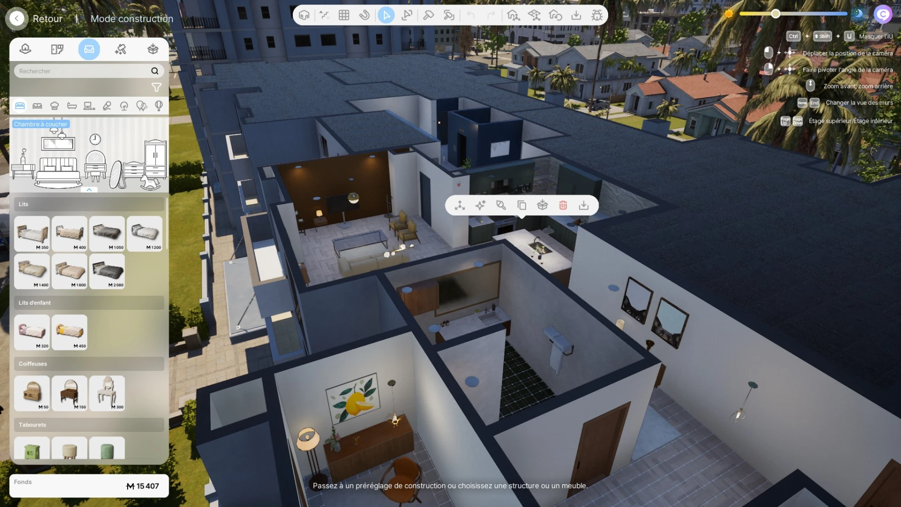 Screen inZOI - Mode contruction 