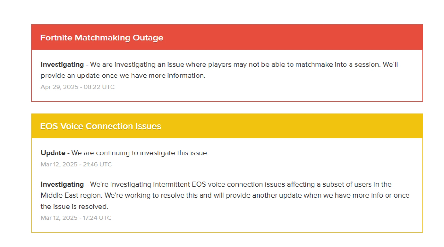 Fortnite Matchmaking Outage Fortnite Matchmaking Outage
