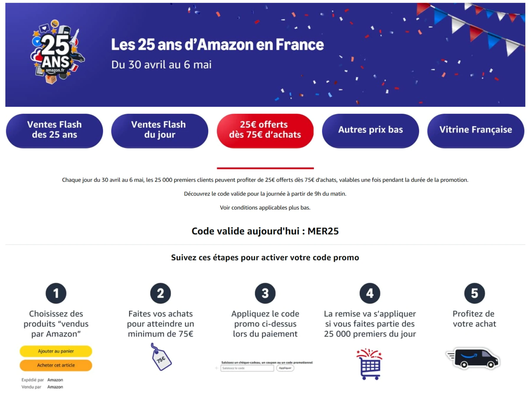 AMAZON 25 ANS