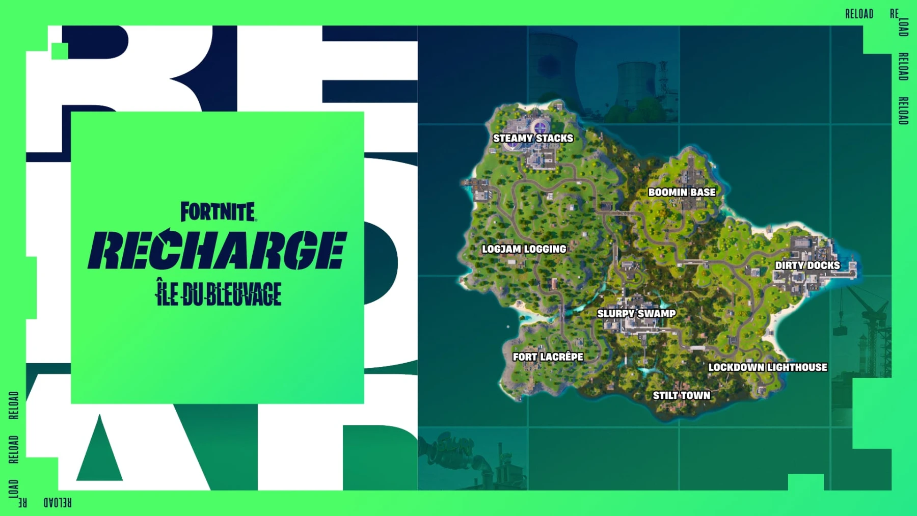 carte Île du bleuvage sur Fortnite carte Île du bleuvage sur Fortnite