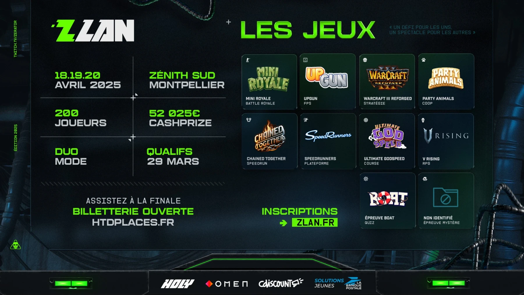 jeux pour la ZLAN 2025 