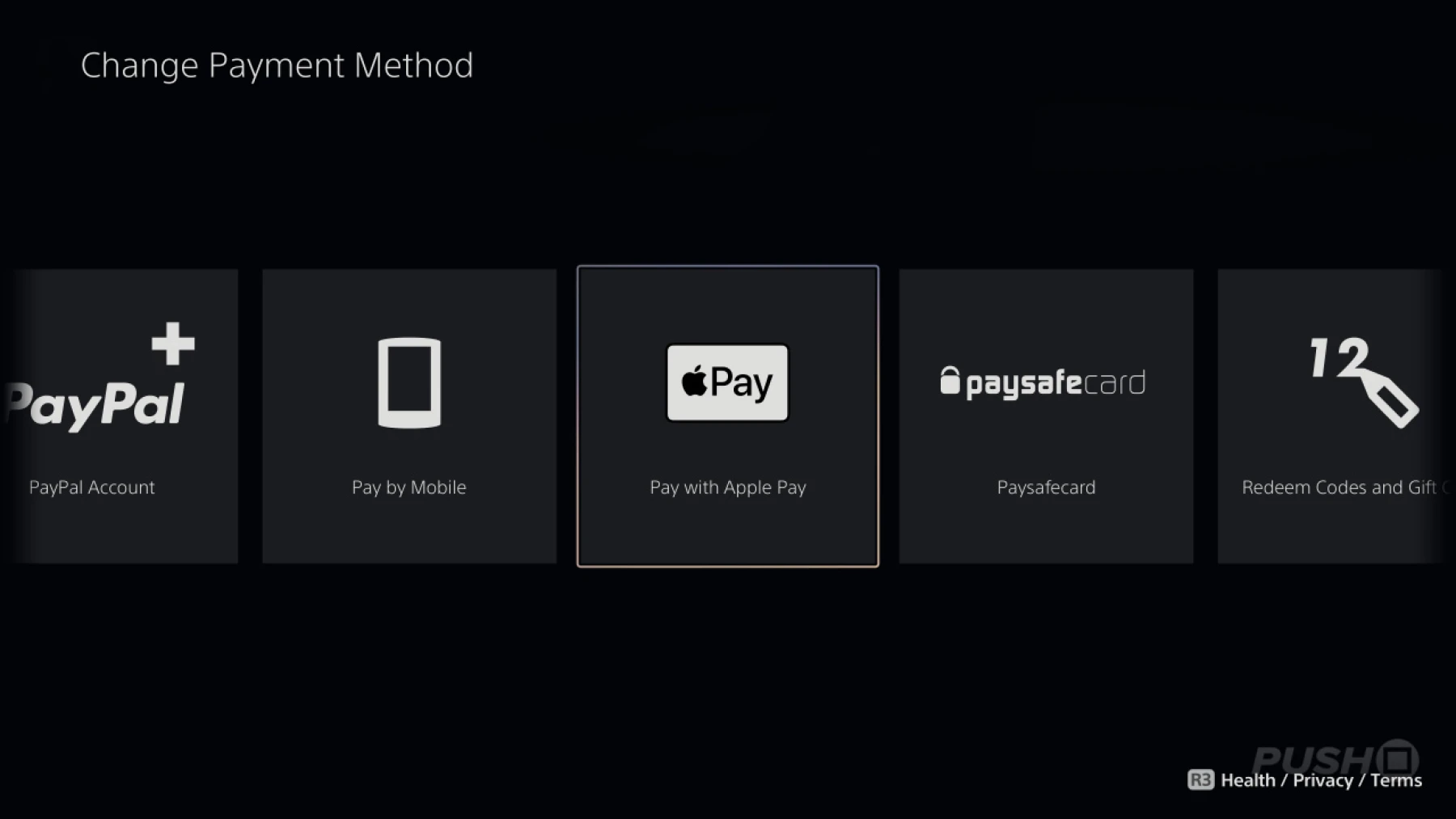 Image paiement Appel Pay sur PlayStation 5 Image paiement Appel Pay sur PlayStation 5