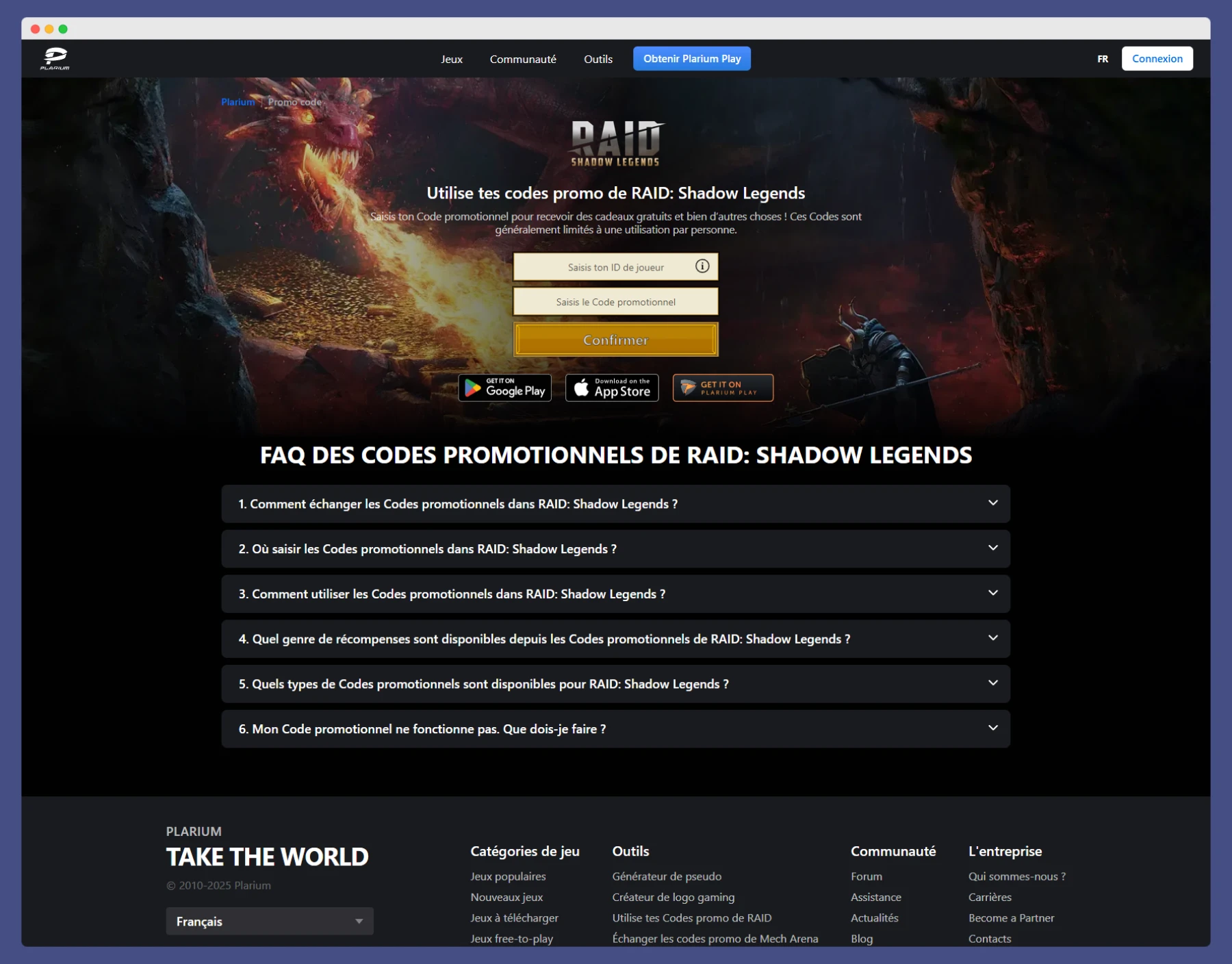 code promo dans Raid Shadow Legends
