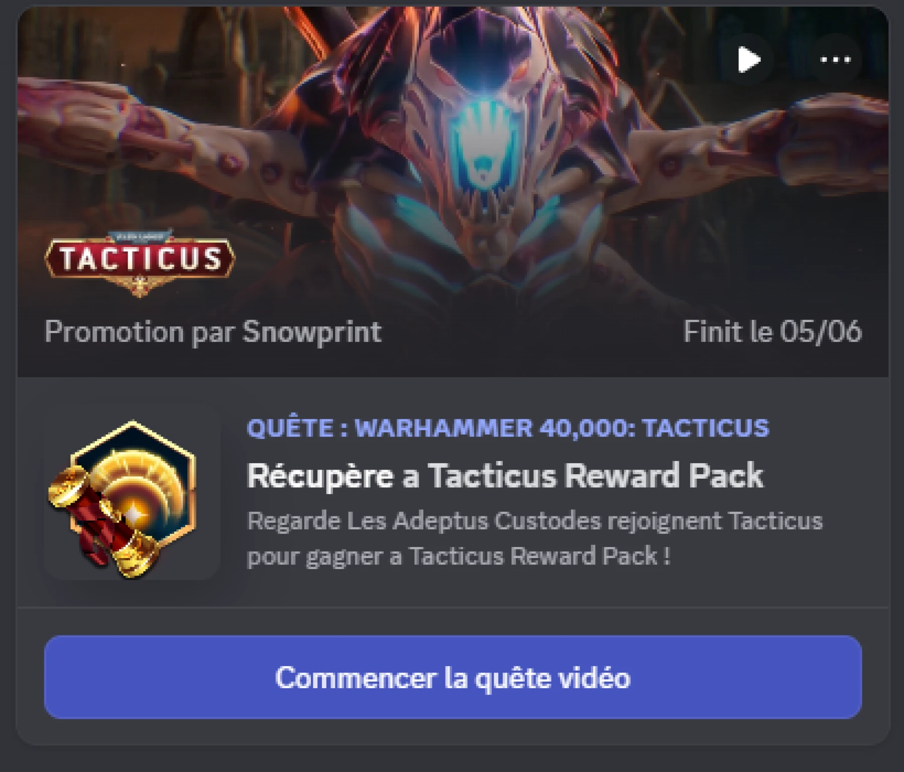 Pack gratuit Warhammer 40K Tacticus Pack gratuit Warhammer 40K Tacticus