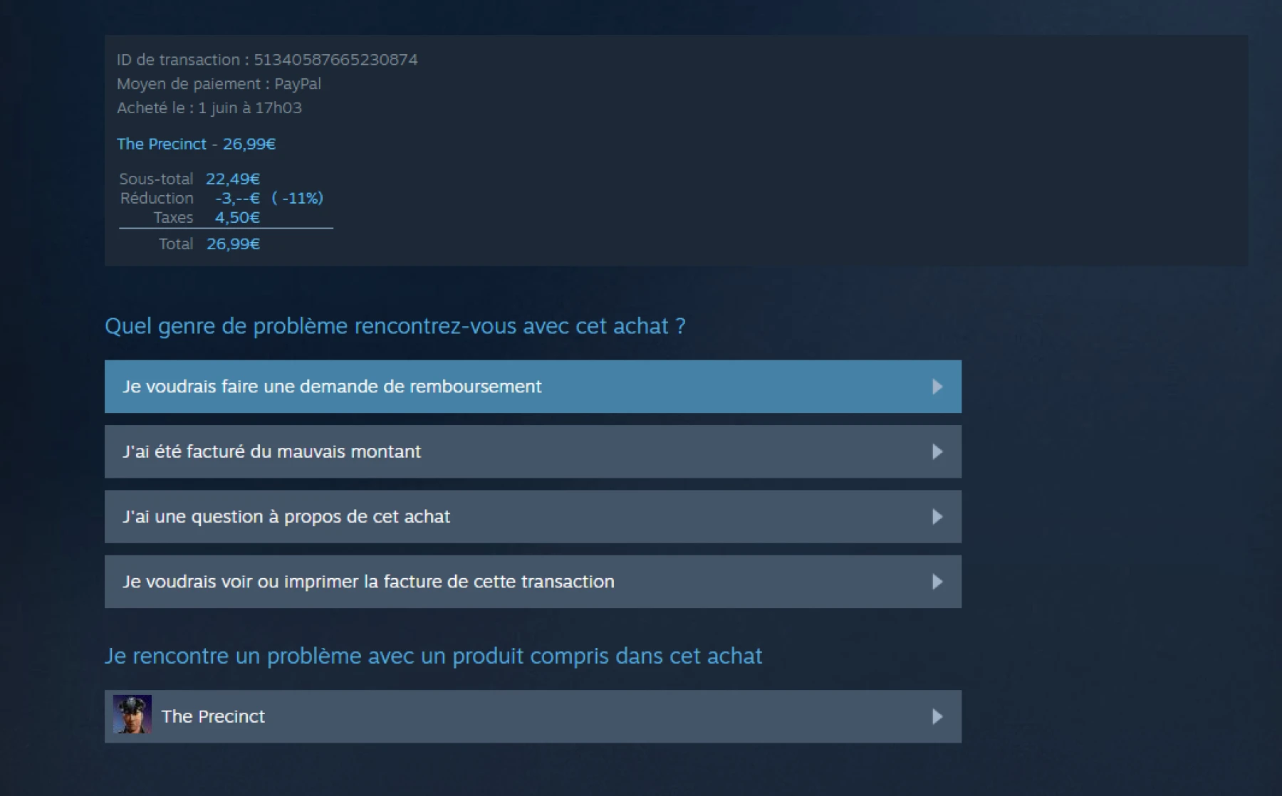 Remboursement Steam Remboursement Steam