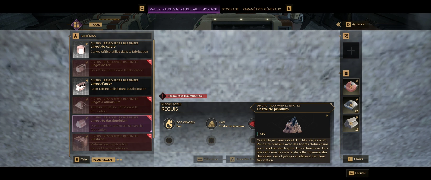 cristal de jasmium dans Dune Awakening