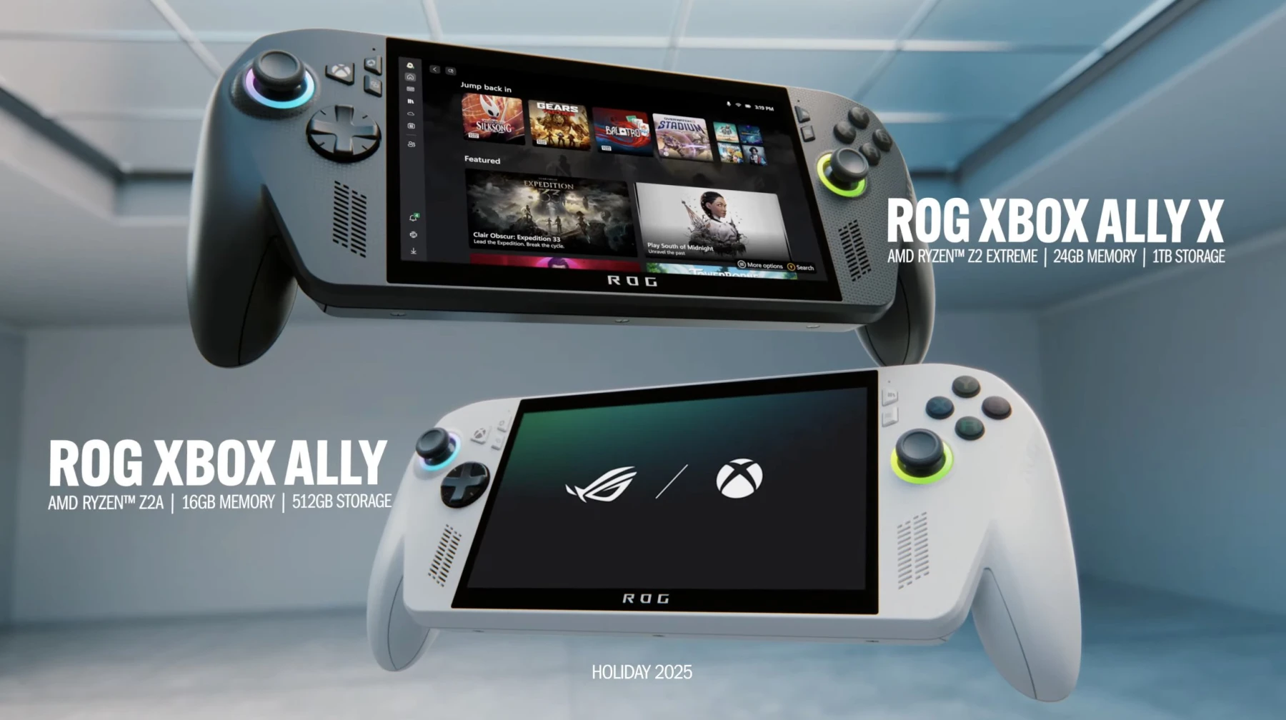 ROG XBOX ALLY et ALLY X image de la ROG XBOX ALLY et ALLY X