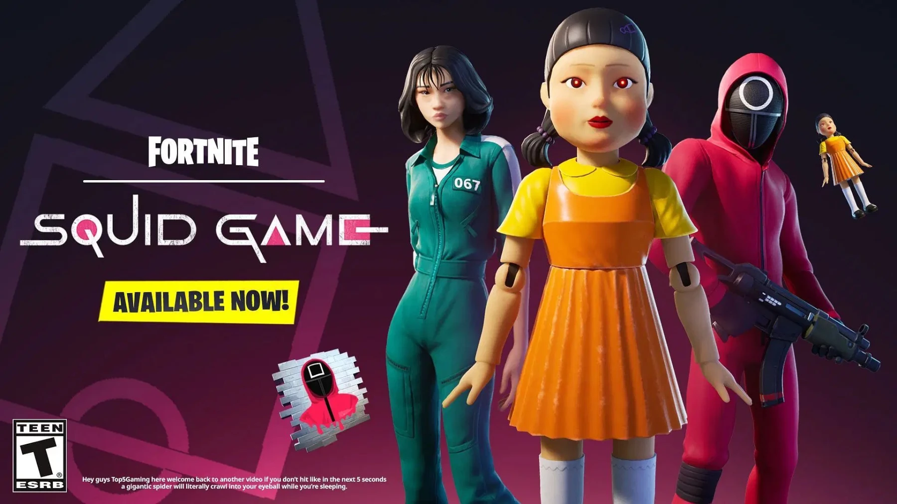 Fortnite x Squid Game Image de la collaboration Fortnite x Squid Game