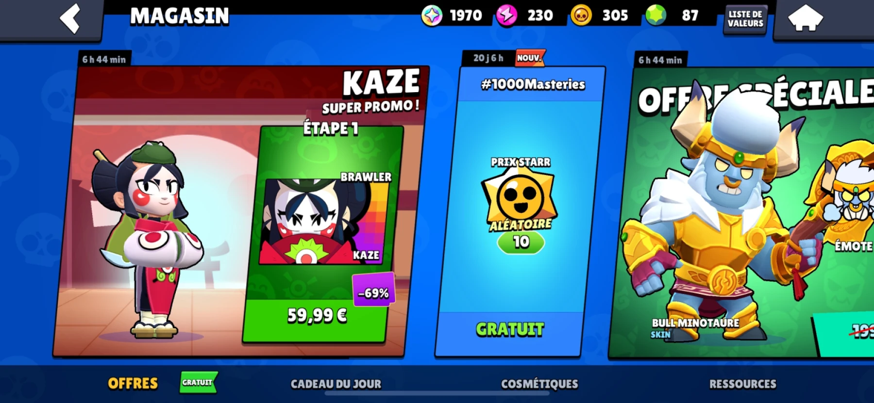 Prix Starr Gratuits sur Brawl Stars