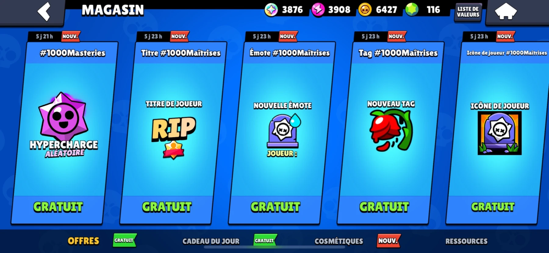 Brawl Stars récompenses