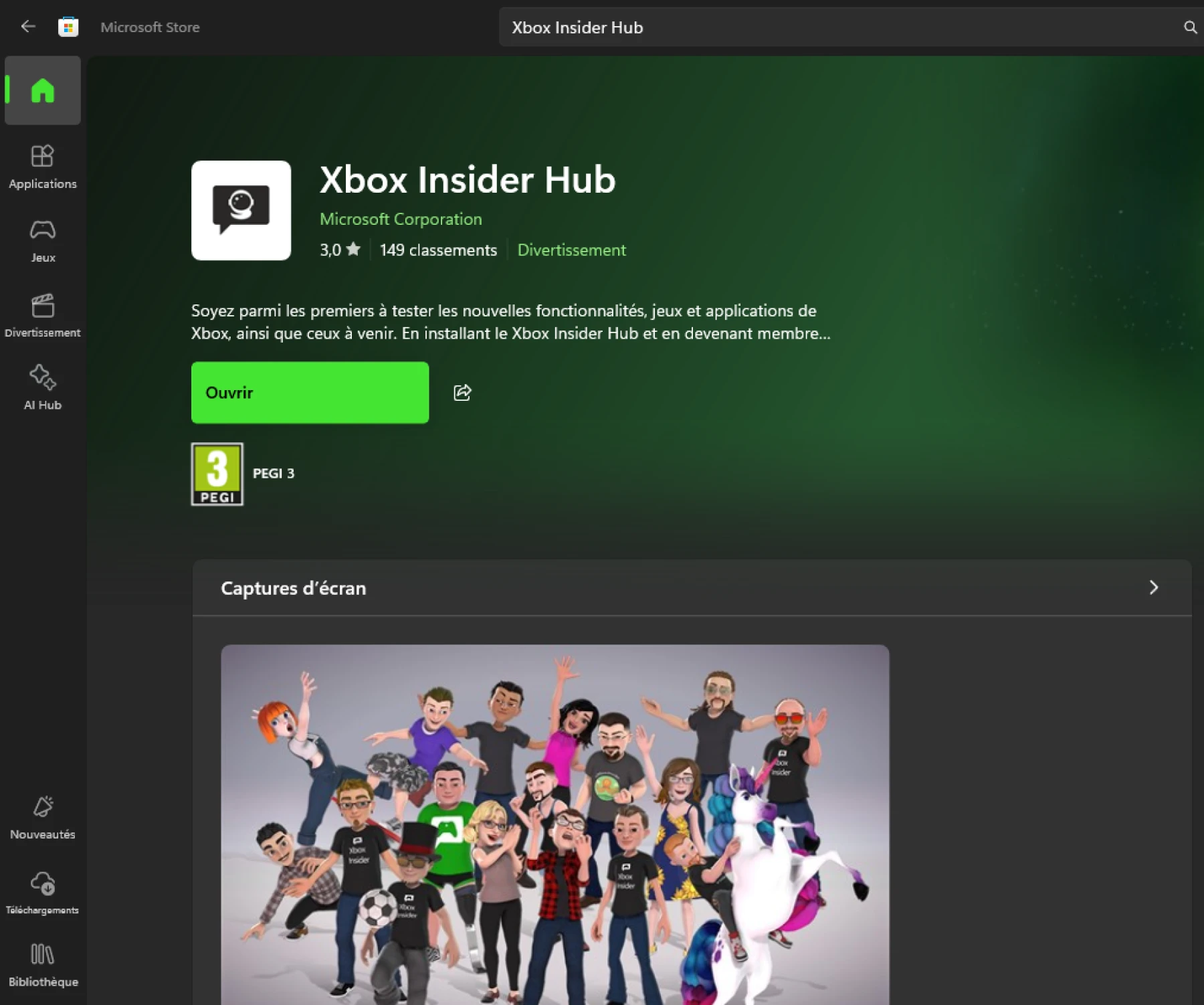 Image Xbox Insider Hub via le Microsoft Store Image Xbox Insider Hub via le Microsoft Store