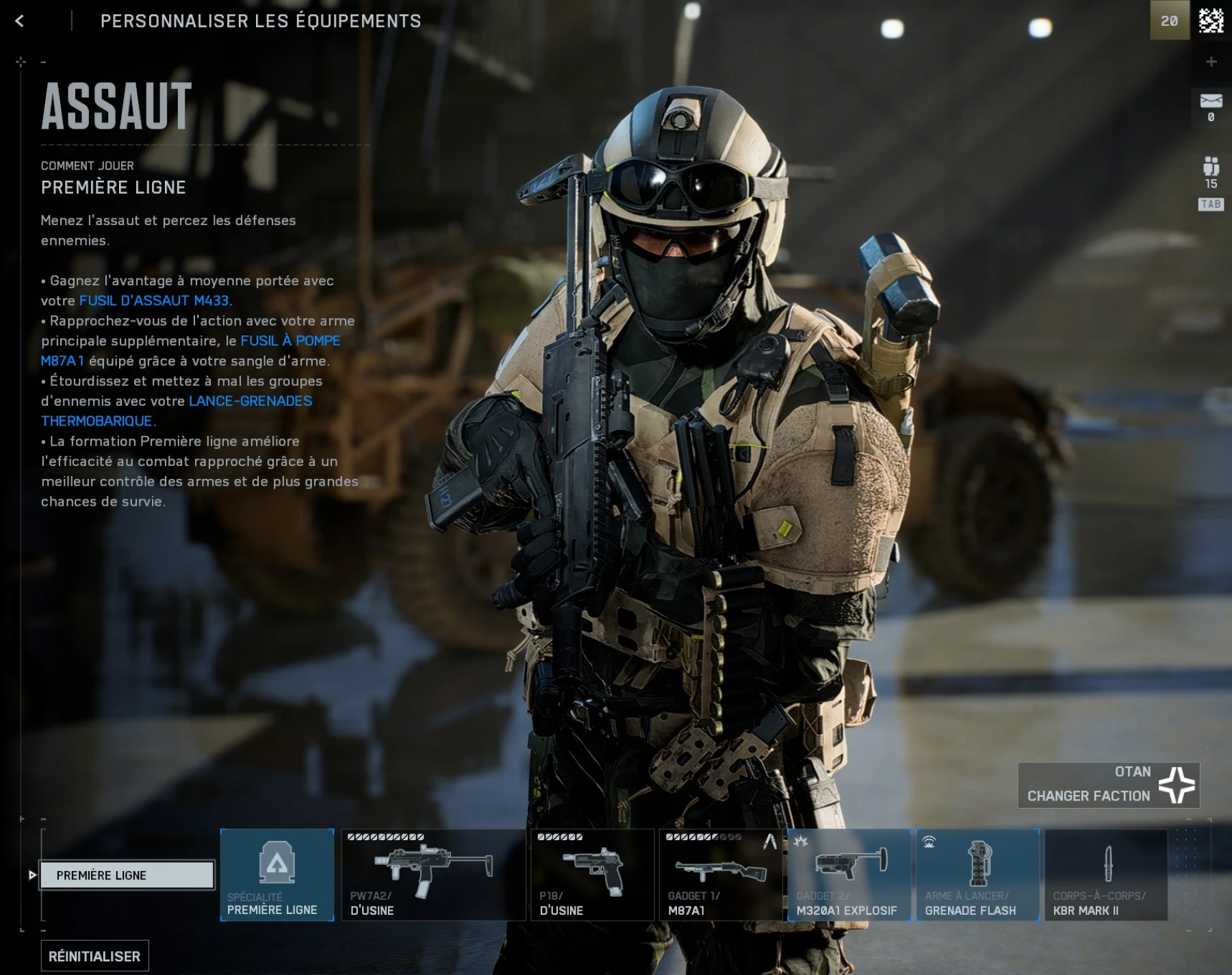 setup PW7A2 recommandé