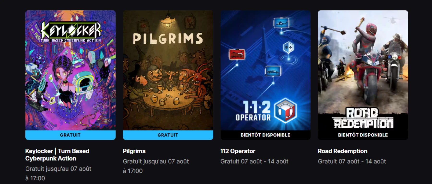 Jeux gratuits Epic Games Jeux gratuits Epic Games