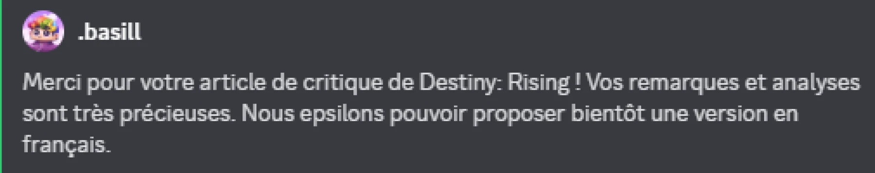 Interview rédaction INFINITY AREA x Destiny Rising Devs Interview rédaction INFINITY AREA x Destiny Rising Devs