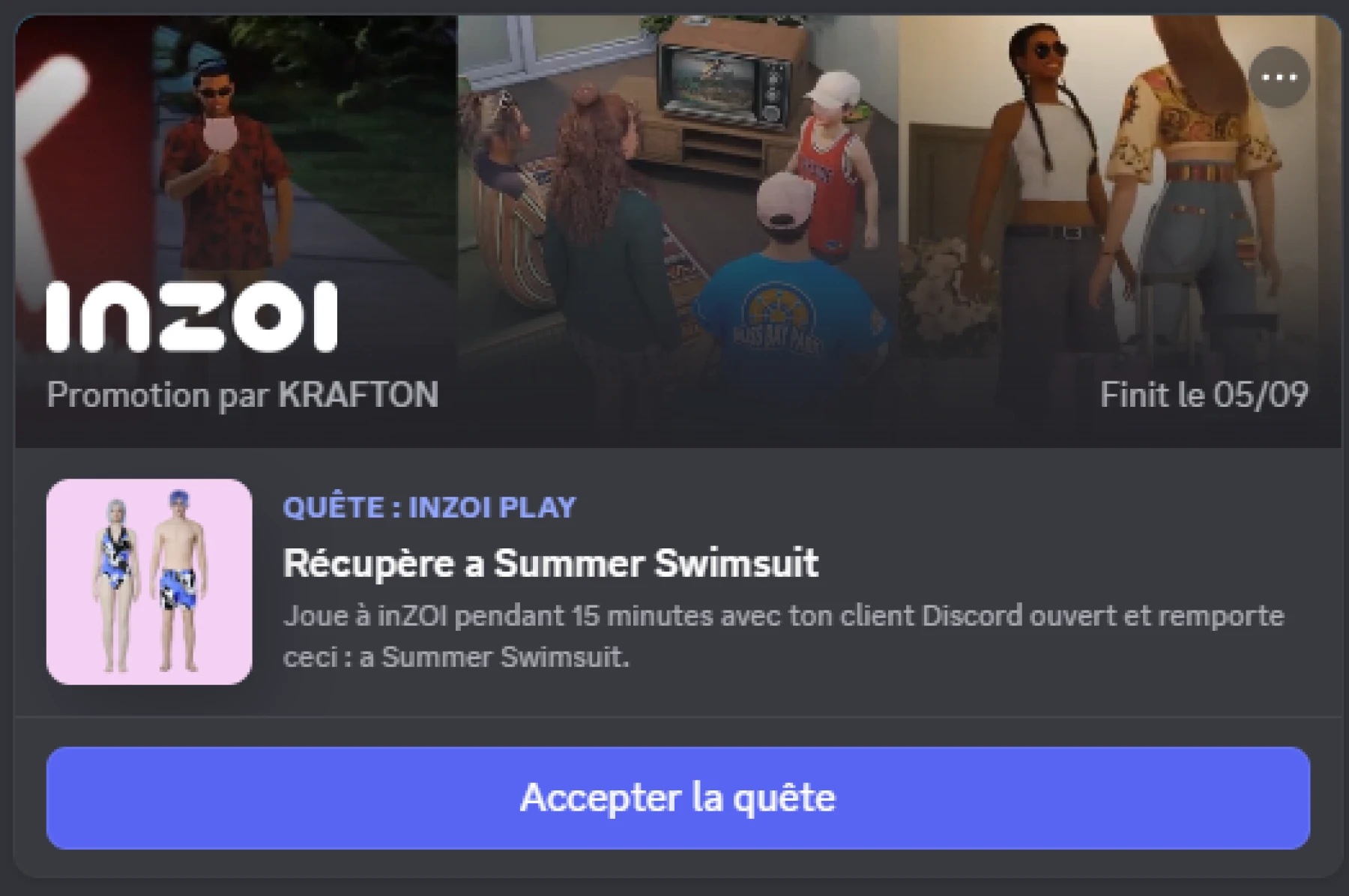 inZOI Summer Swimsuit Discord