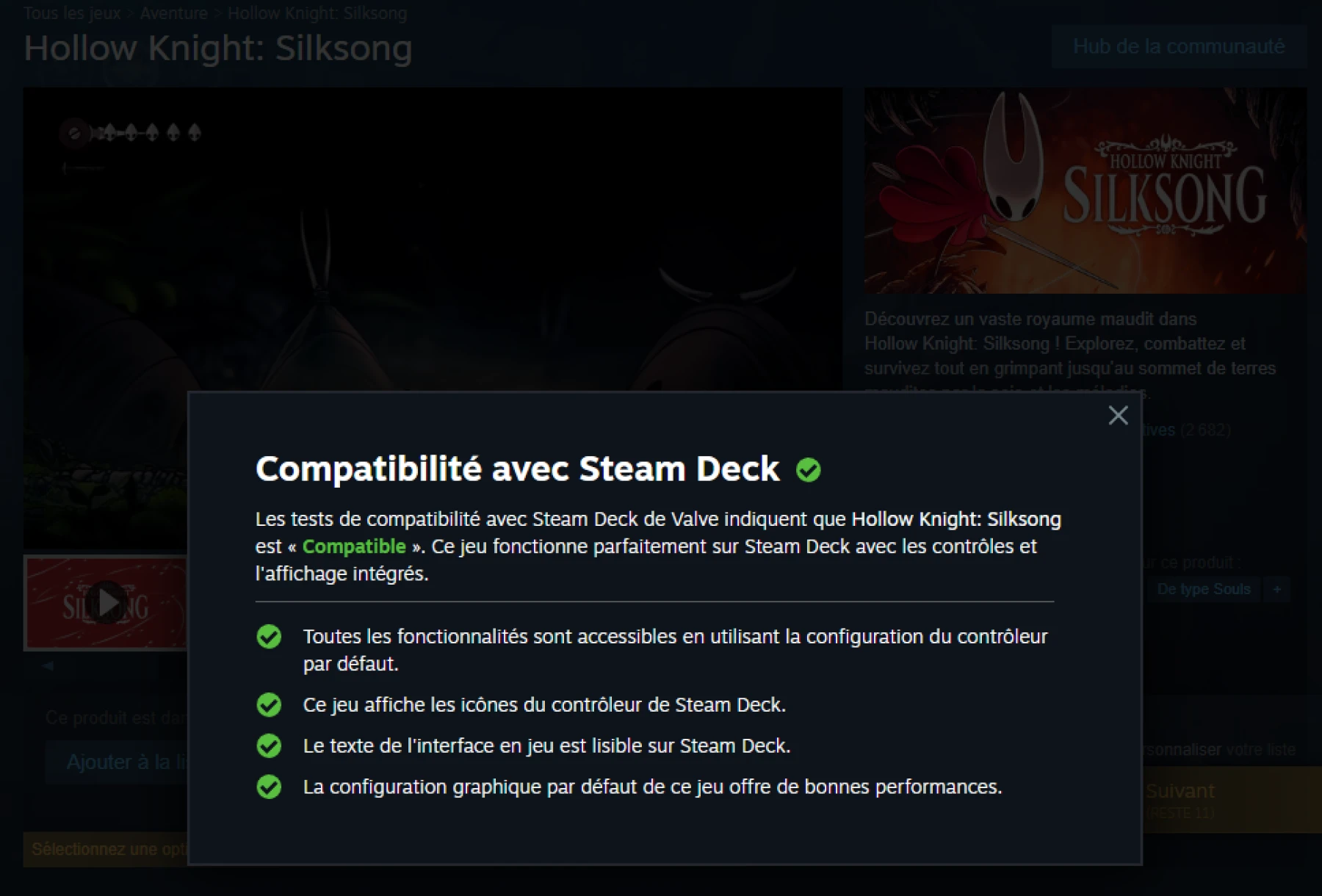 Hollow Knight: Silksong Steam Deck Hollow Knight: Silksong Steam Deck