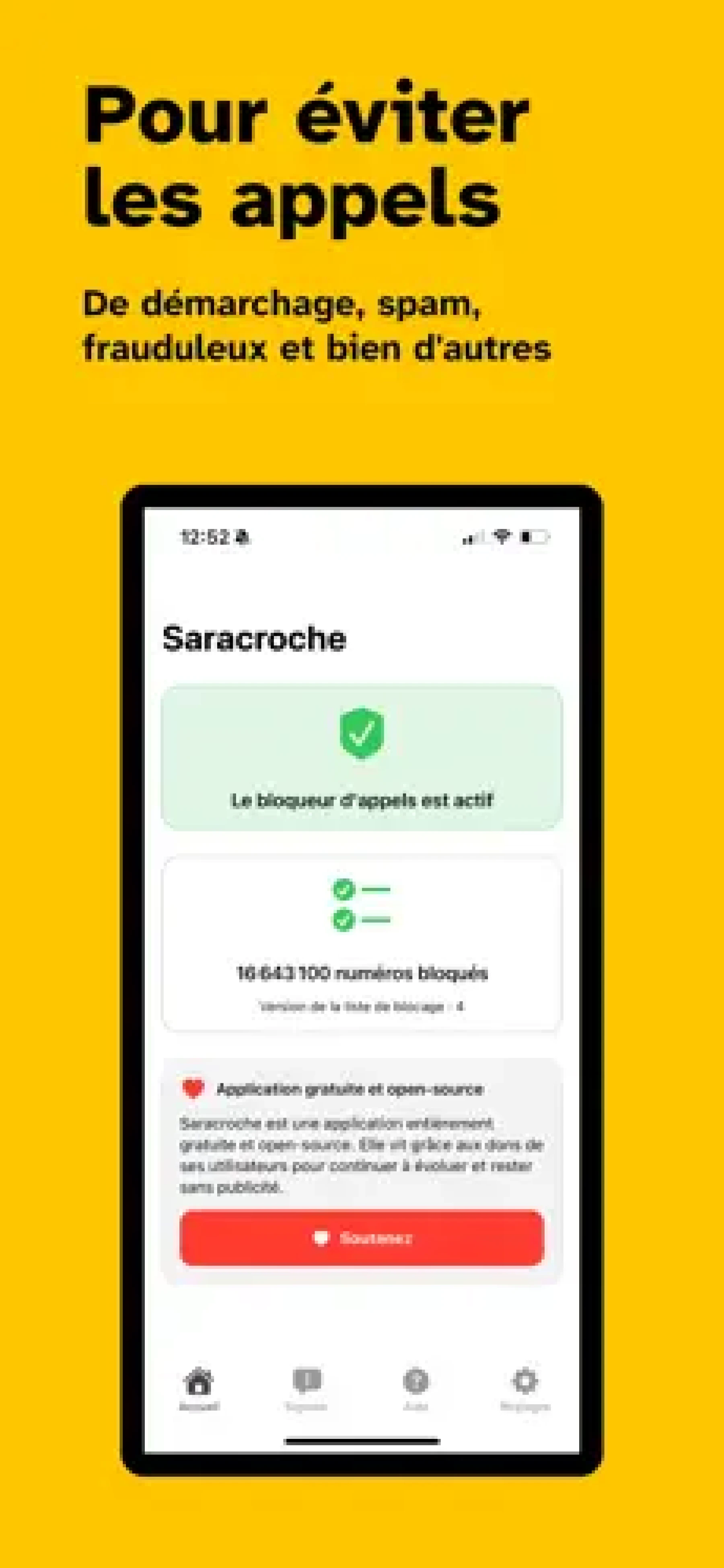 Saracroche : bloqueur d'appels Saracroche : bloqueur d'appels