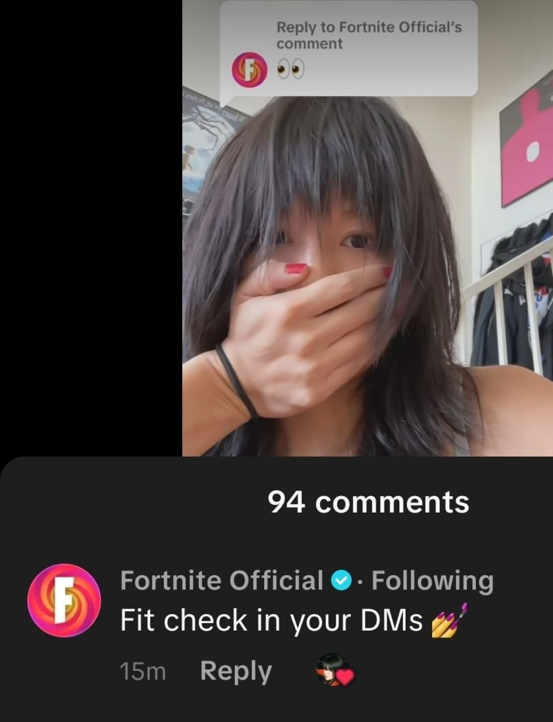 TikTok de Rei Ami image du compte TikTok de Rei Ami