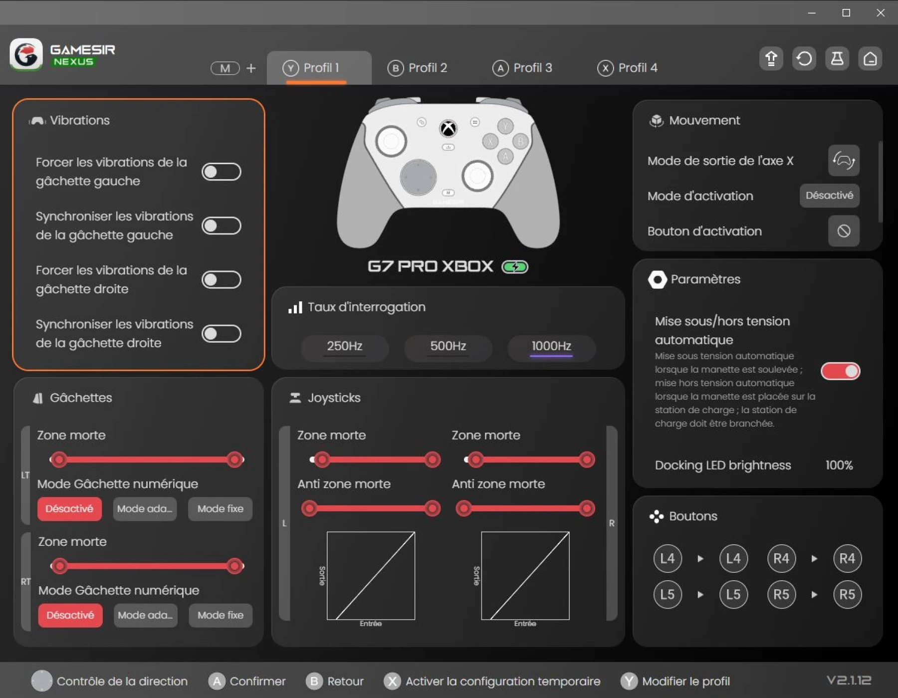 GameSir Nexus image du logiciel GameSir Nexus