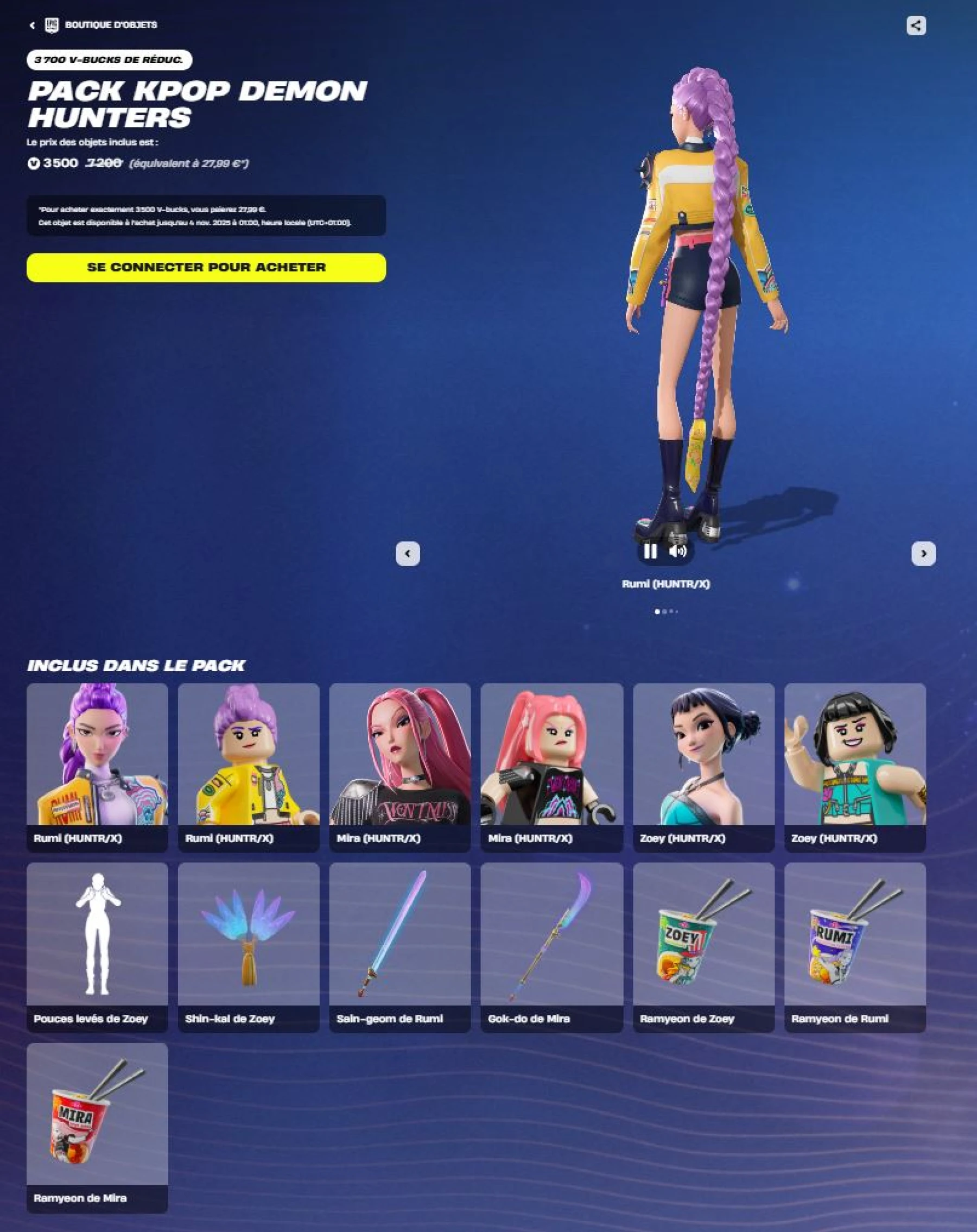 Pack K-Pop Demon Hunters image du jeu Fortnite Pack K-Pop Demon Hunters
