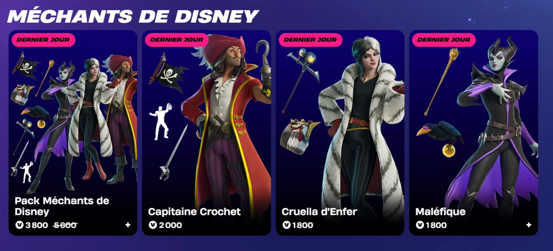 image de la boutique Fortnite : Méchants de Disney