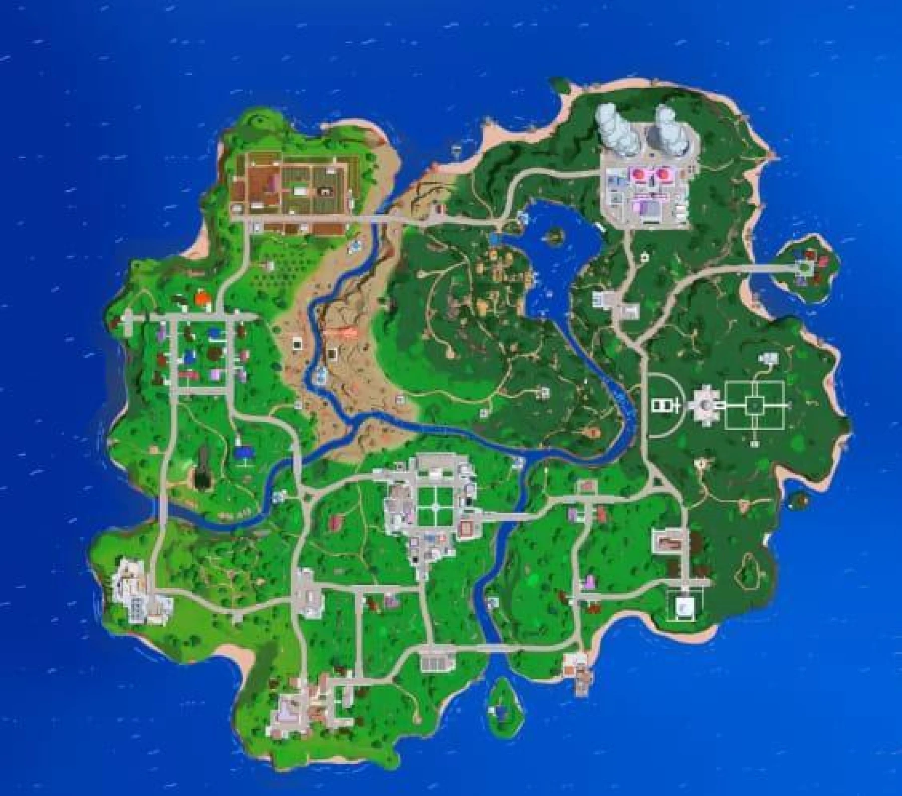 Fortnite x Les Simpson carte Springfield