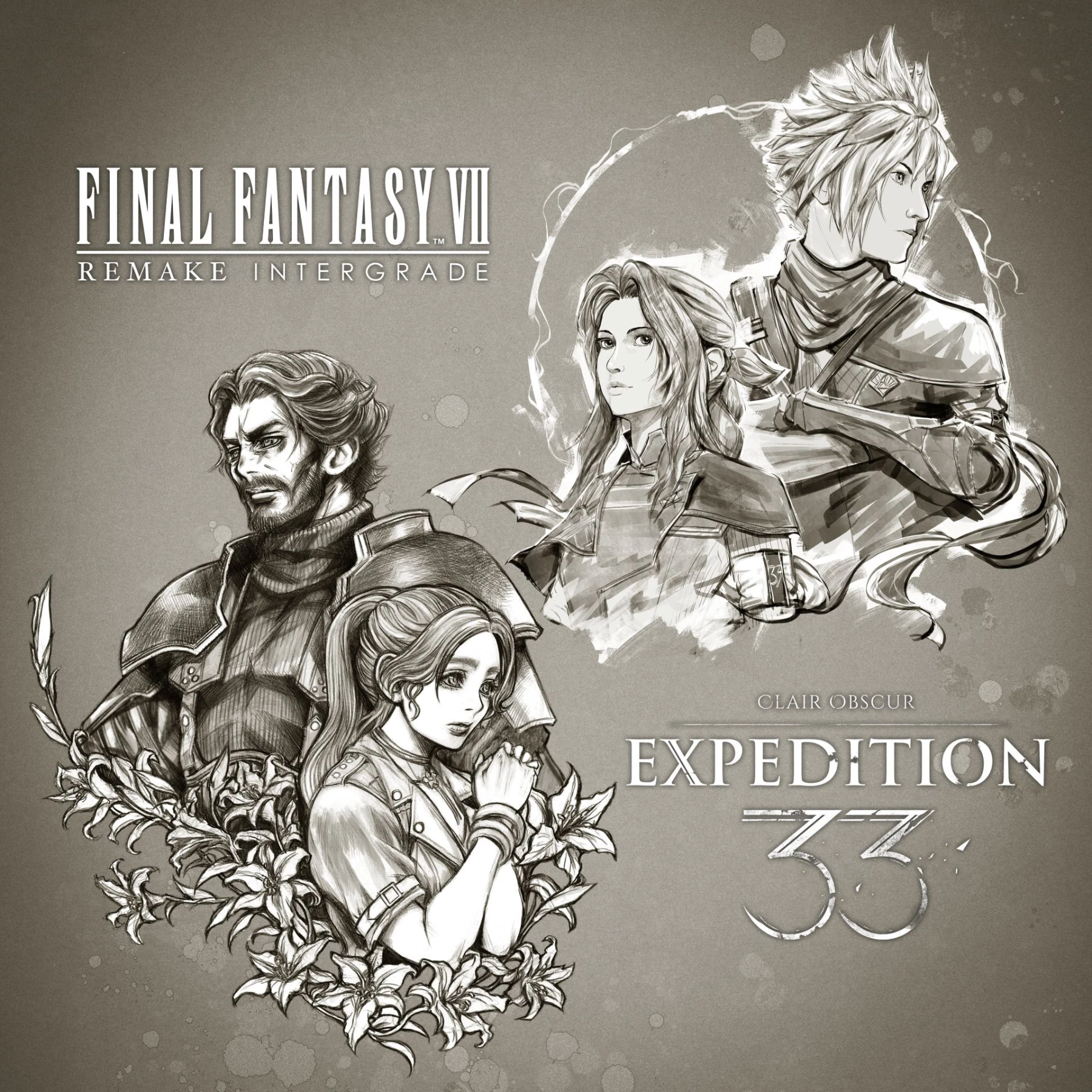 Artwork Clair Obscur Expedition 33 et Final Fantasy VII Remake image de artwork Clair Obscur Expedition 33 et Final Fantasy VII Remake