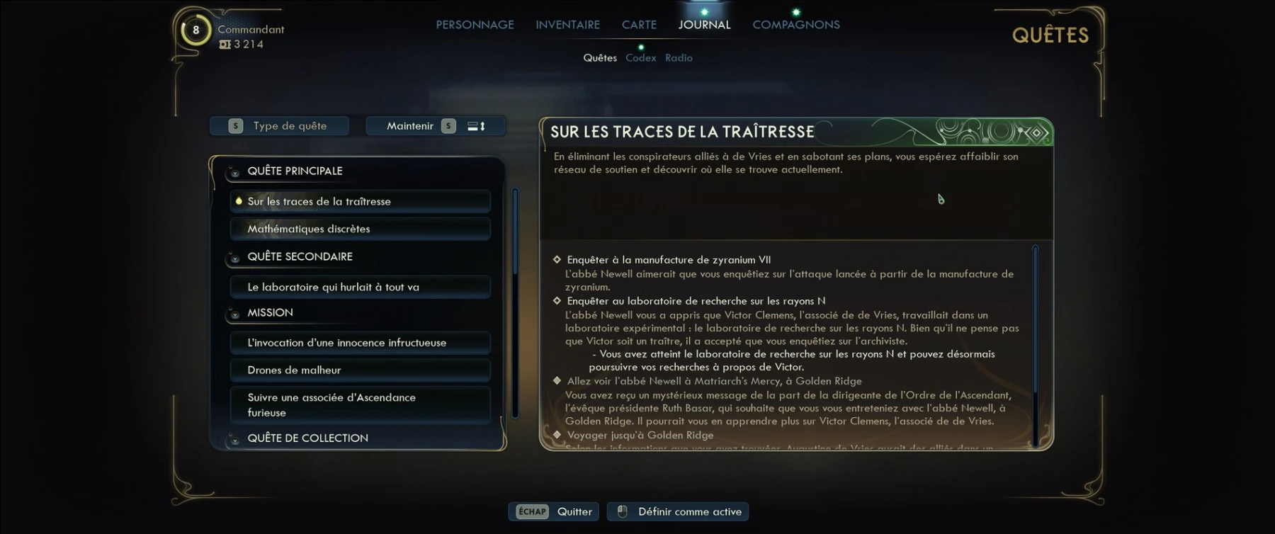 Guide sur les traces de la traitresse The Outer Worlds 2 Guide sur les traces de la traitresse The Outer Worlds 2