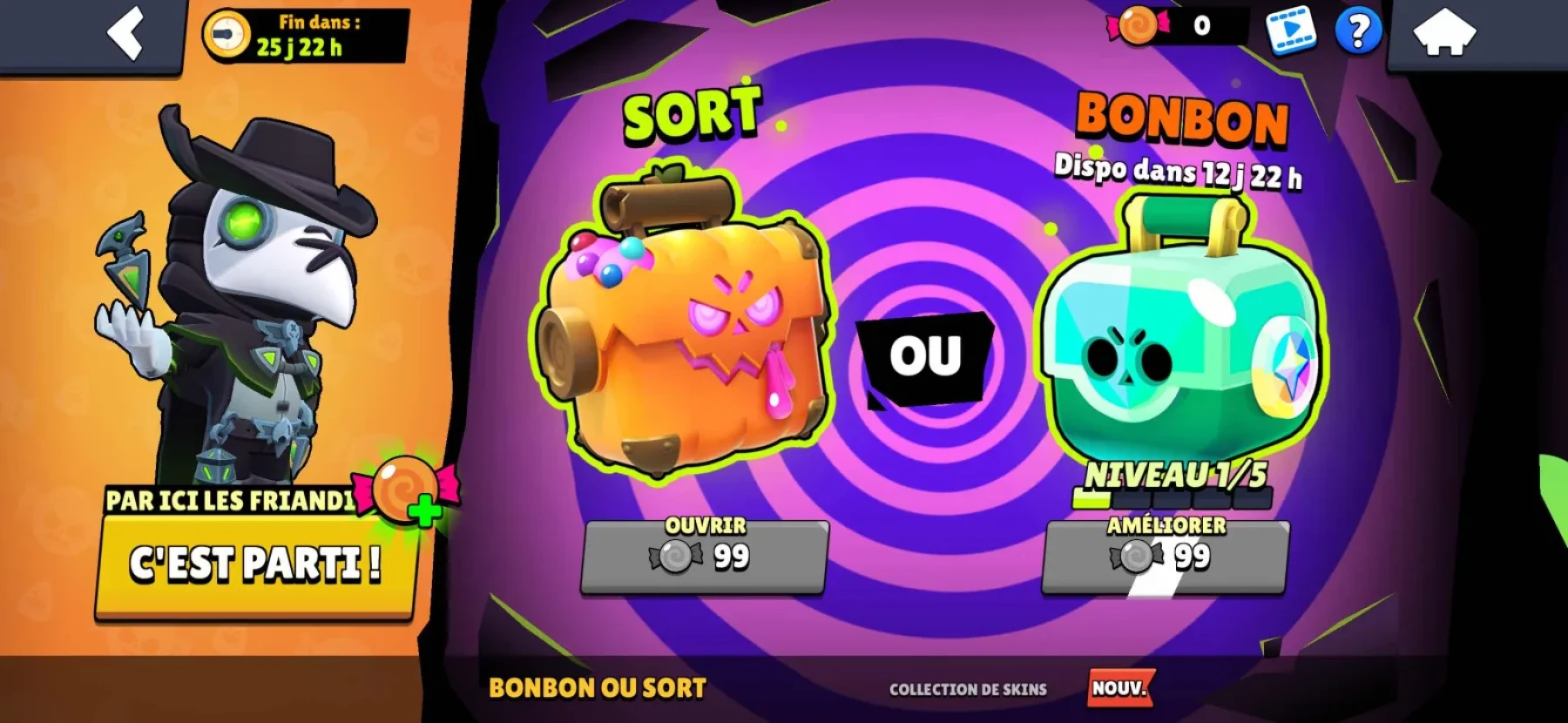 Coffre sort ou bonbon Brawl Stars