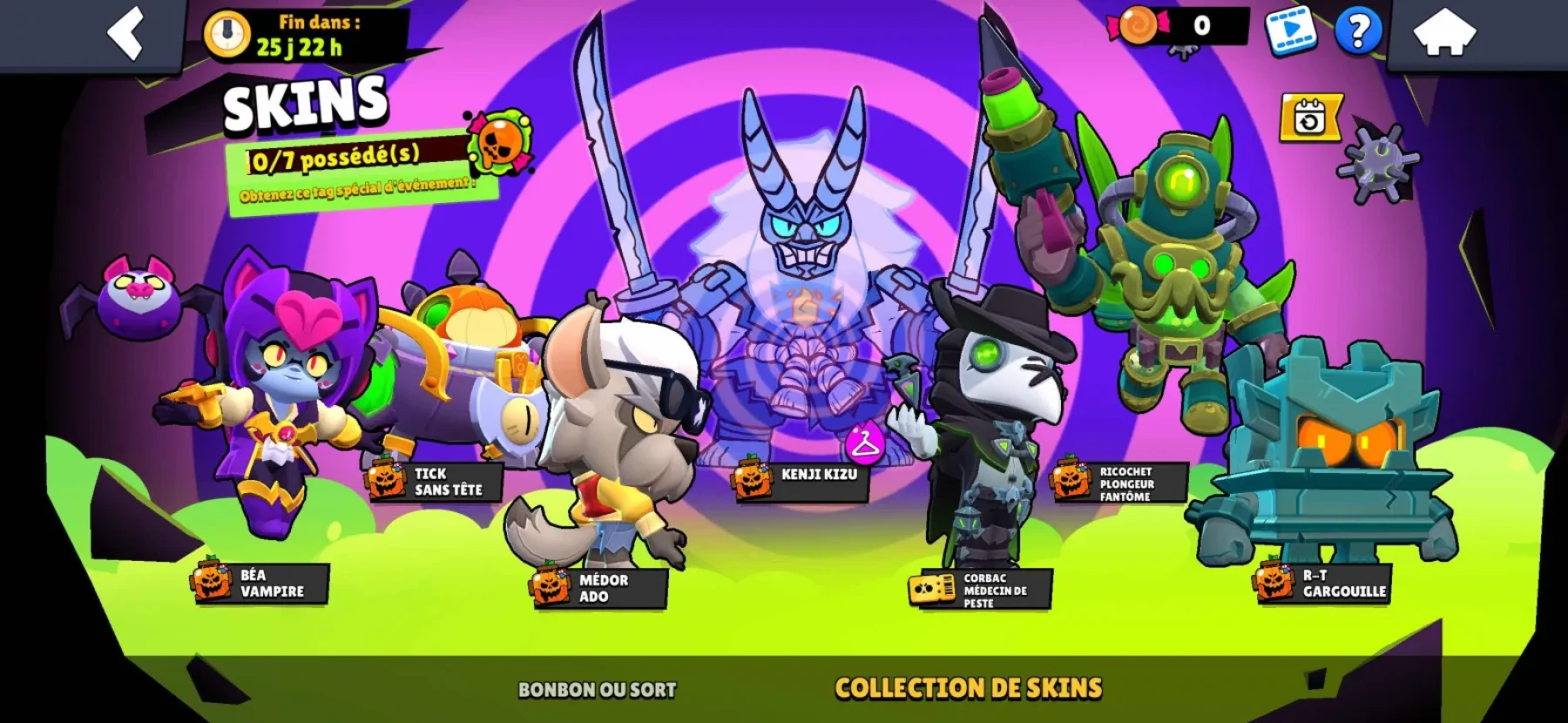 Skins Brawl-o-ween sur Brawl Stars