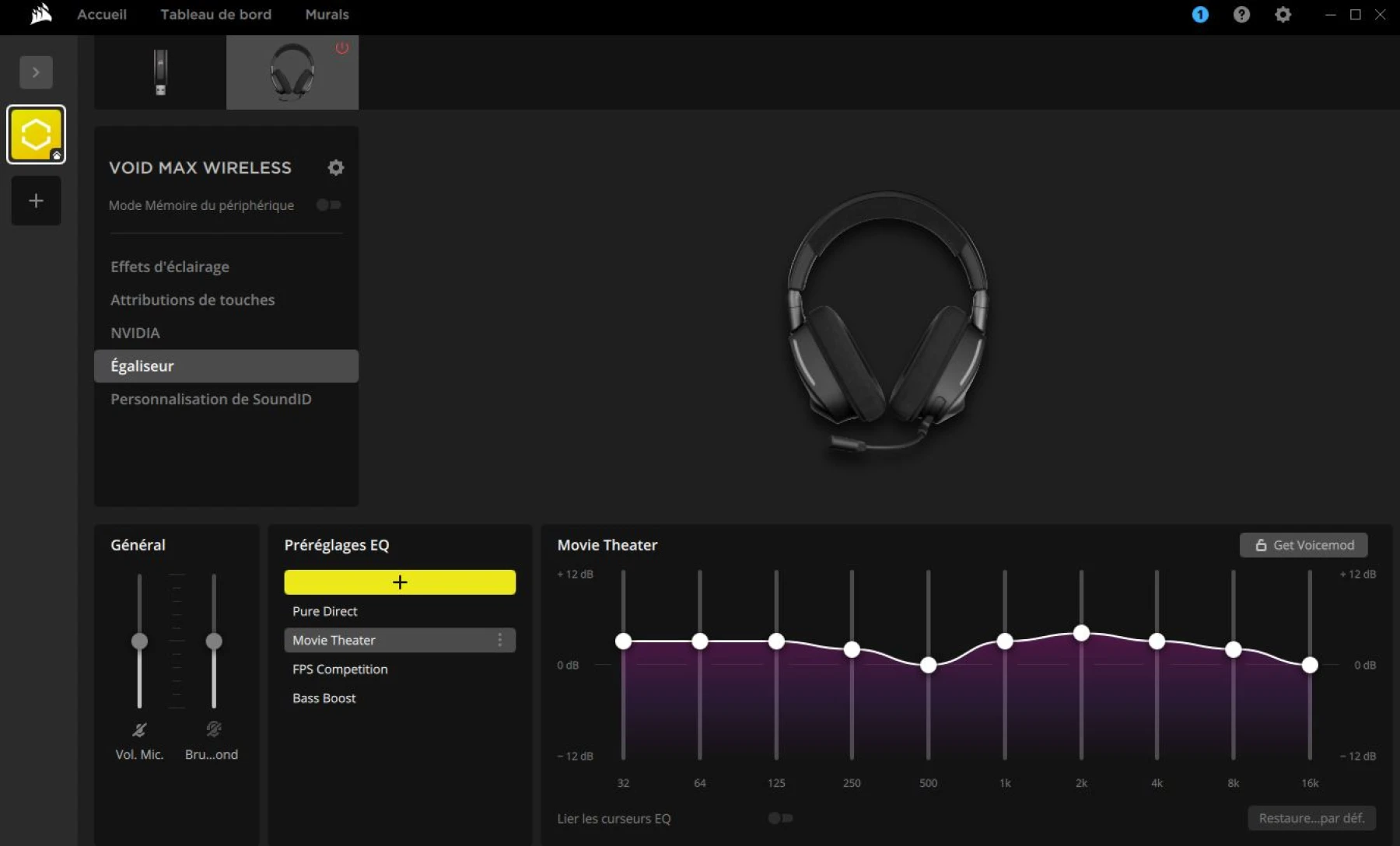 image du logiciel iCUE de Corsair