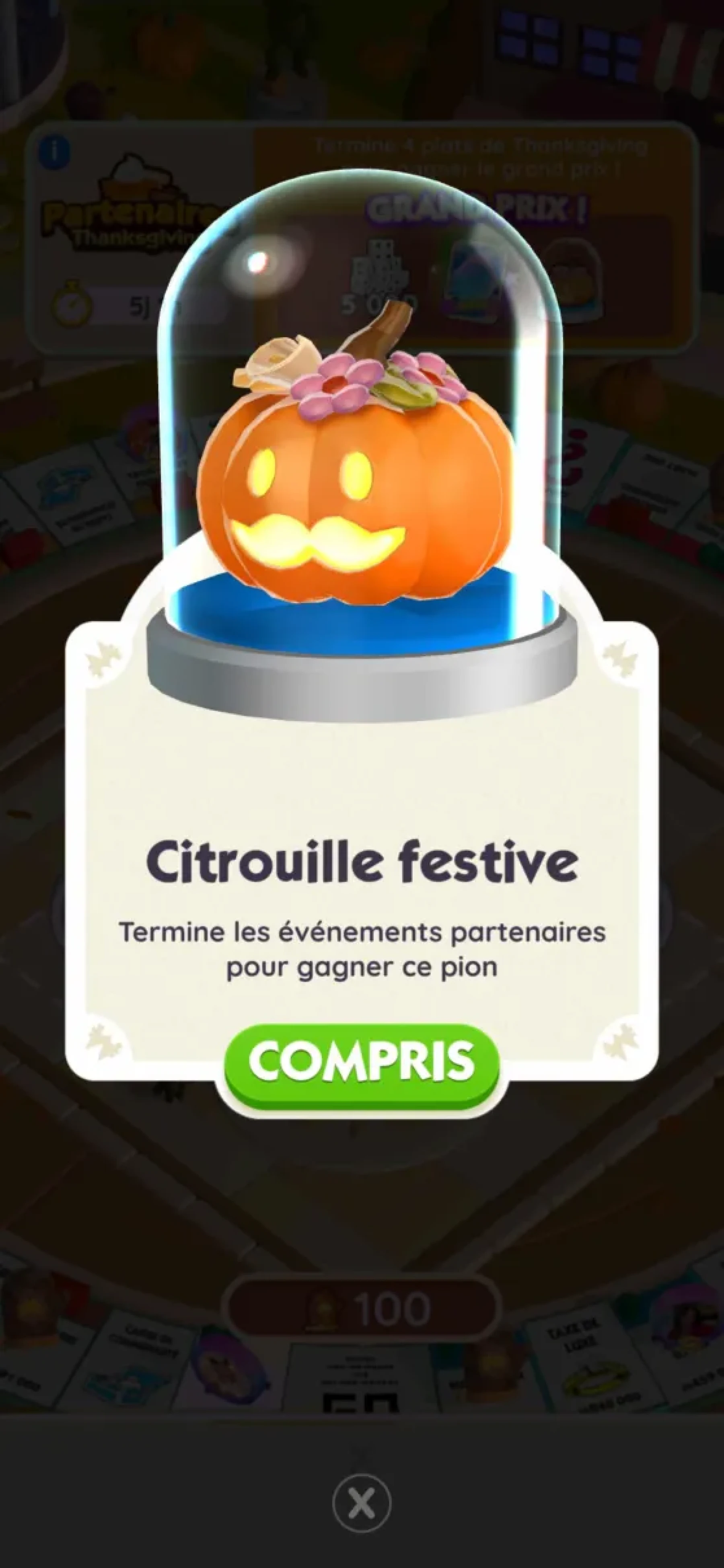 Image du pion citrouille MONOPOLY GO Image du pion citrouille MONOPOLY GO