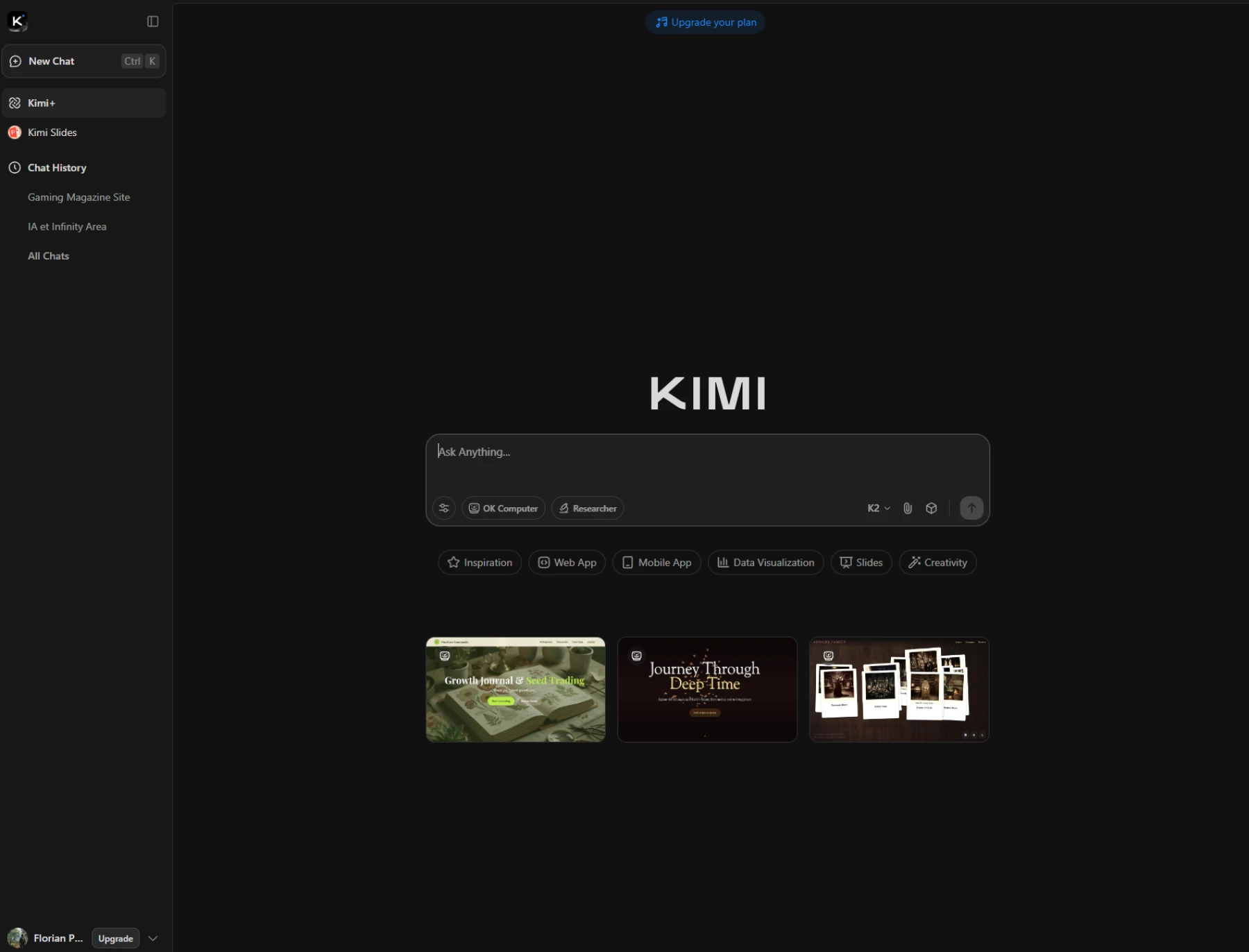 Image du logiciel KIMI IA