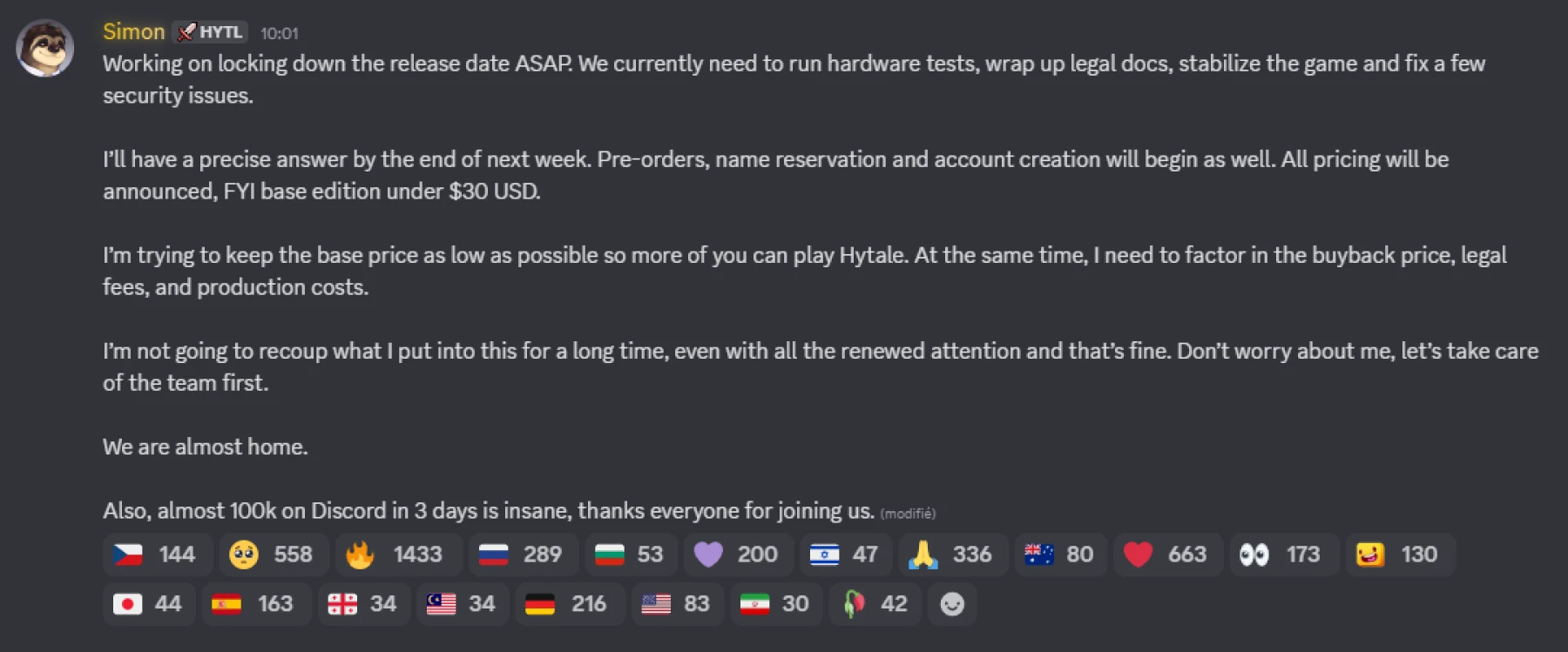 Prix dévoilé de Hytale Prix dévoilé de Hytale