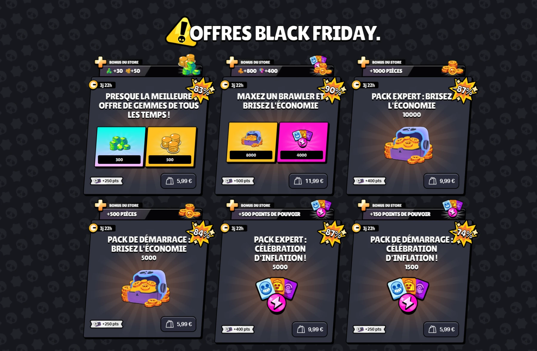 Offres Black Friday dans le Supercell Store
