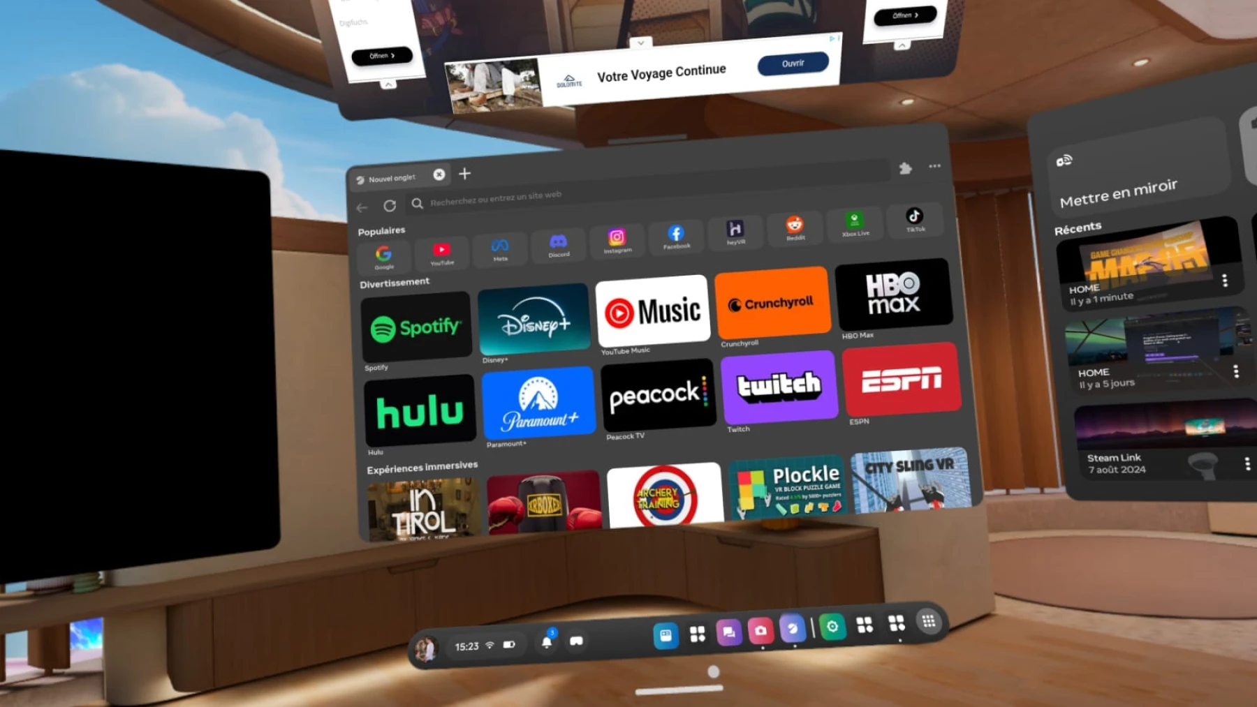 Image d'une immersion VR Image d'une immersion VR