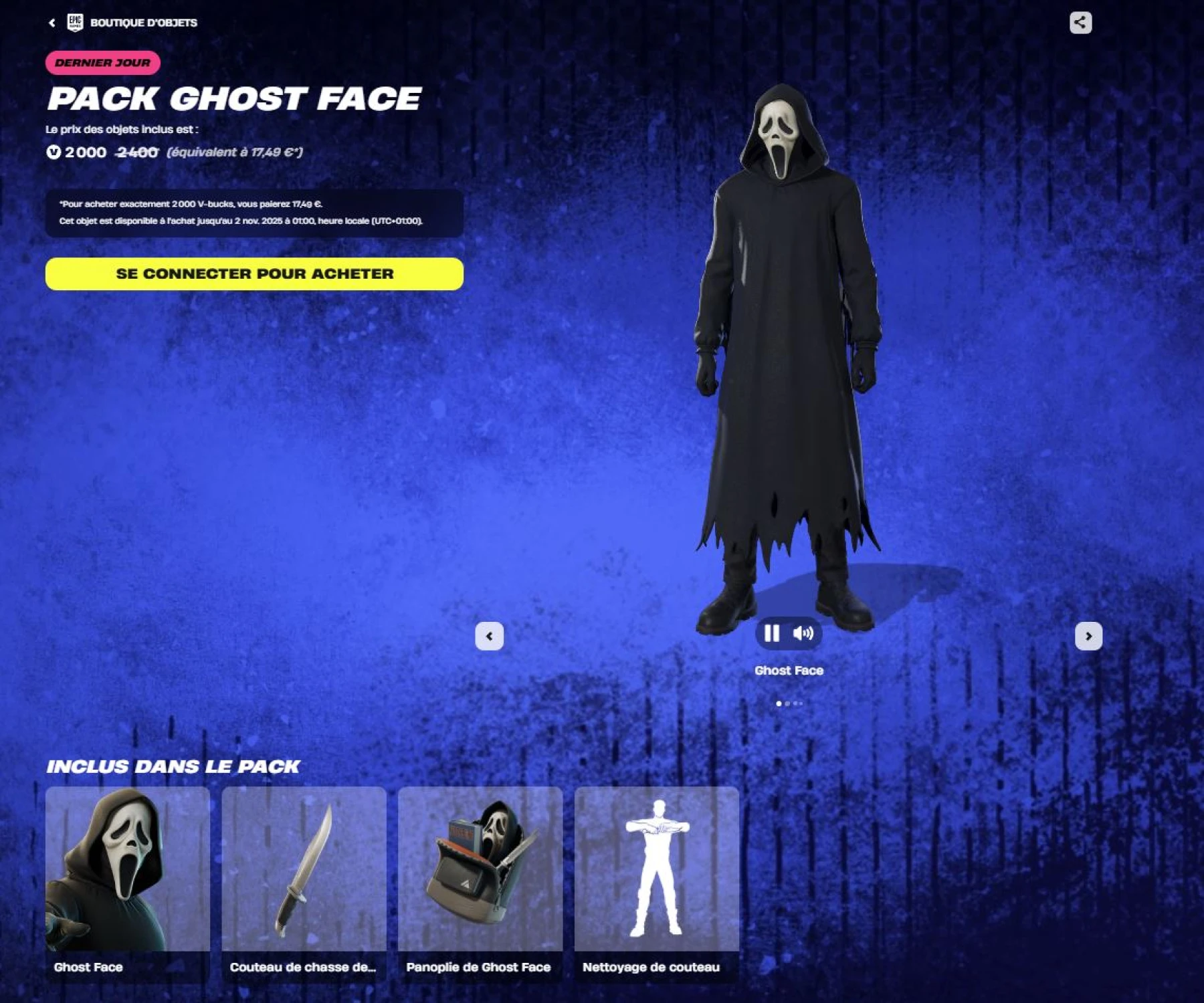 image de Fortnite pack Ghost Face