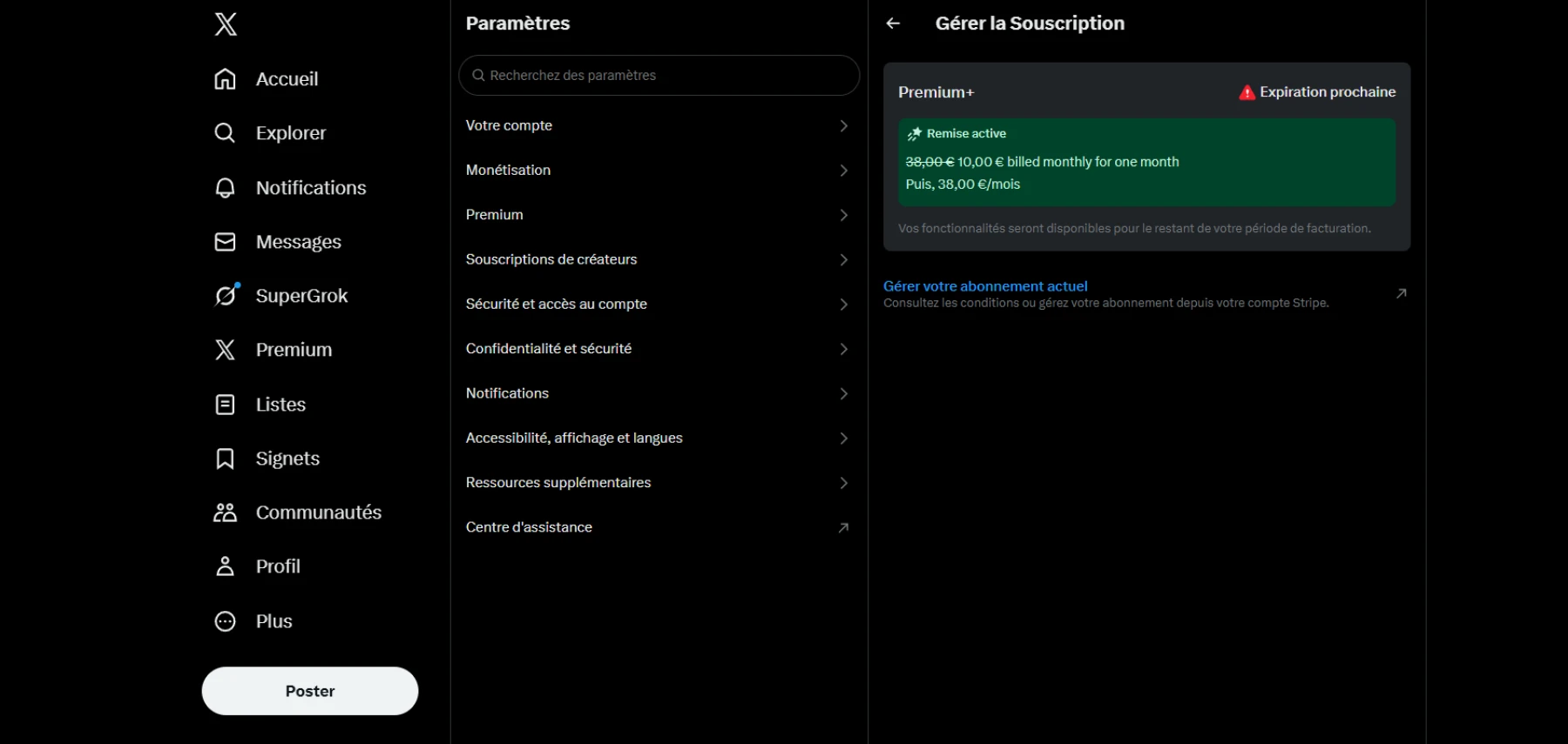 Image de comment annuler abonnement sur X