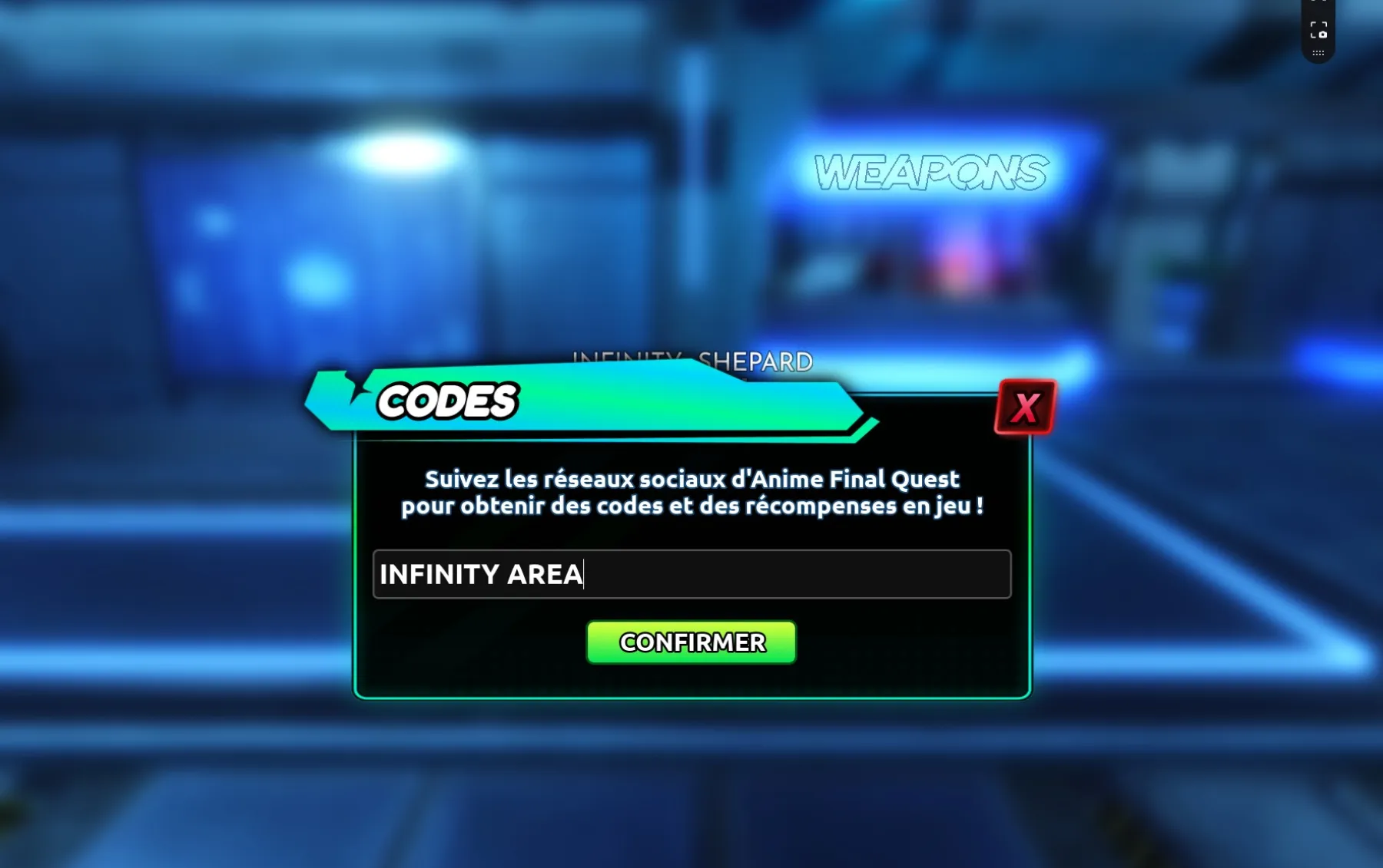 Image du tutoriel code Anime Final Quest