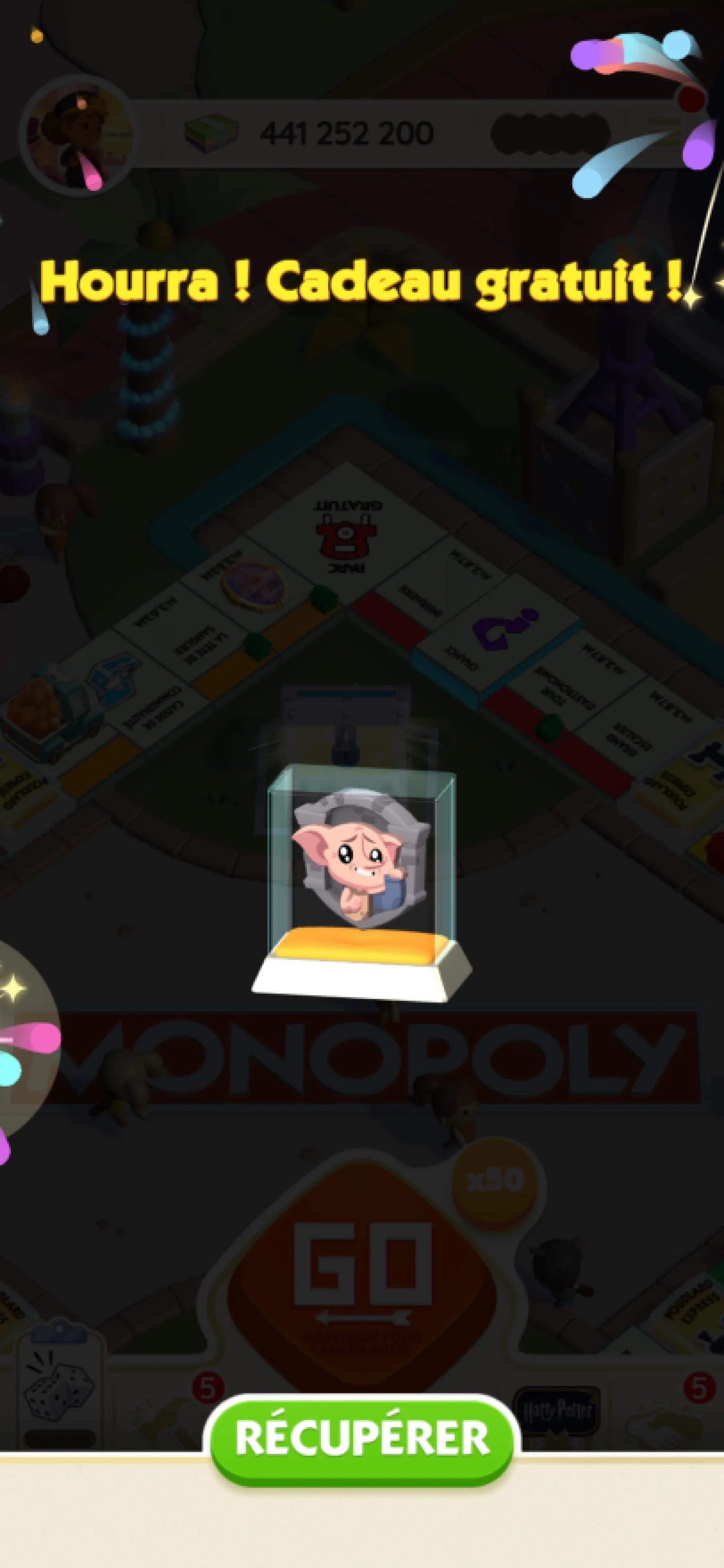 Bouclier gratuit Dobby MONOPOLY GO Bouclier gratuit Dobby MONOPOLY GO
