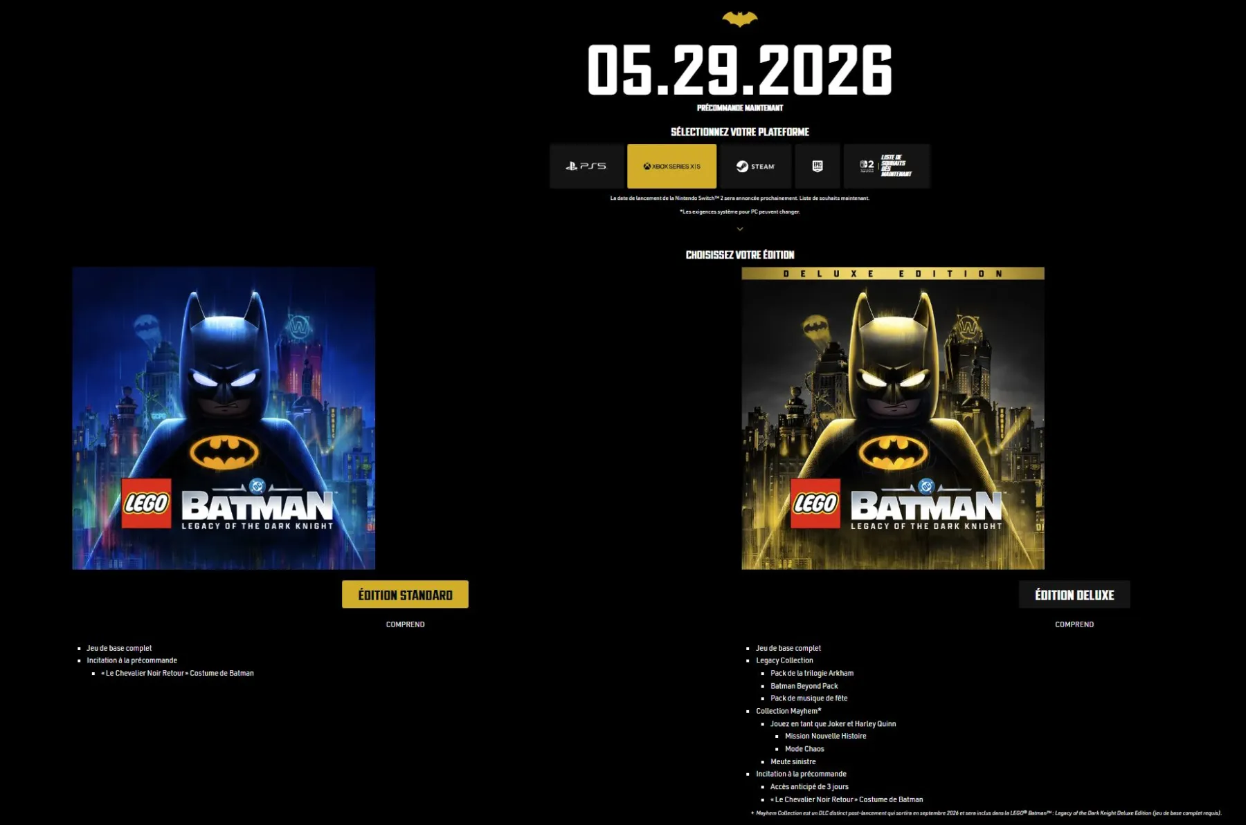 Image du jeu LEGO Batman : L'Héritage du Chevalier Noir