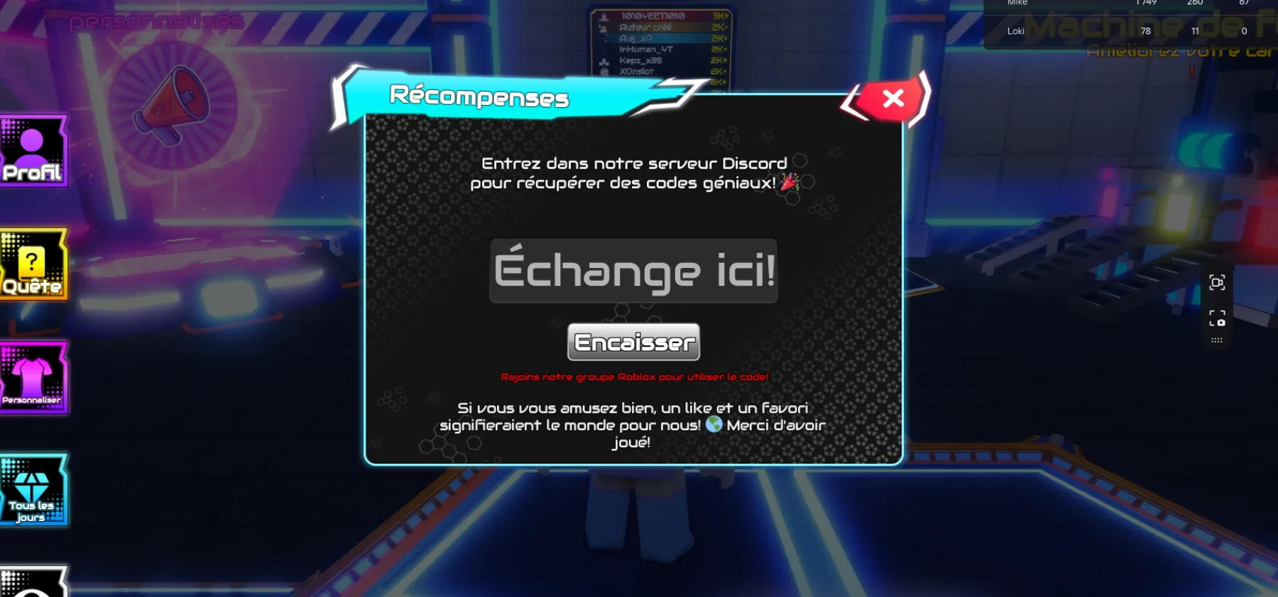 Project Egoist menus