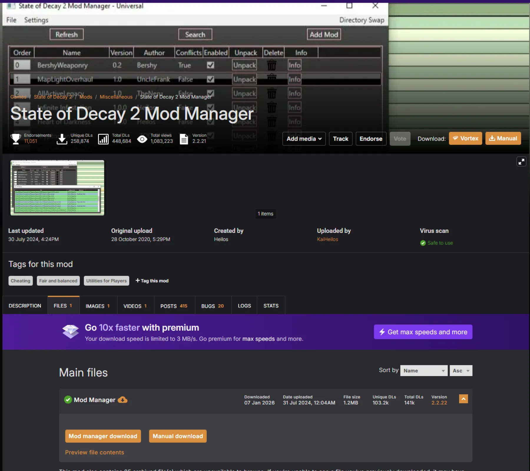 Image du State of Decay 2 ManagerMod Image du State of Decay 2 ManagerMod