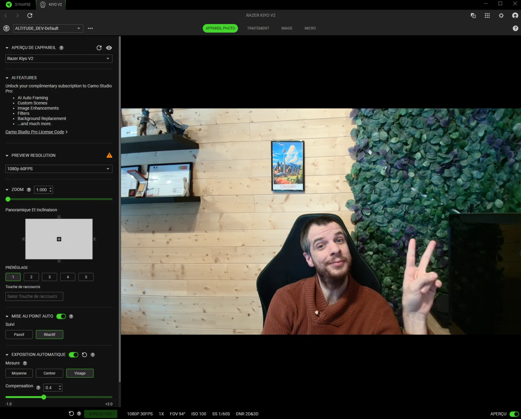 Rédacteur INFINITY AREA capturé via la Razer Kiyo V2 Rédacteur INFINITY AREA capturé via la Razer Kiyo V2