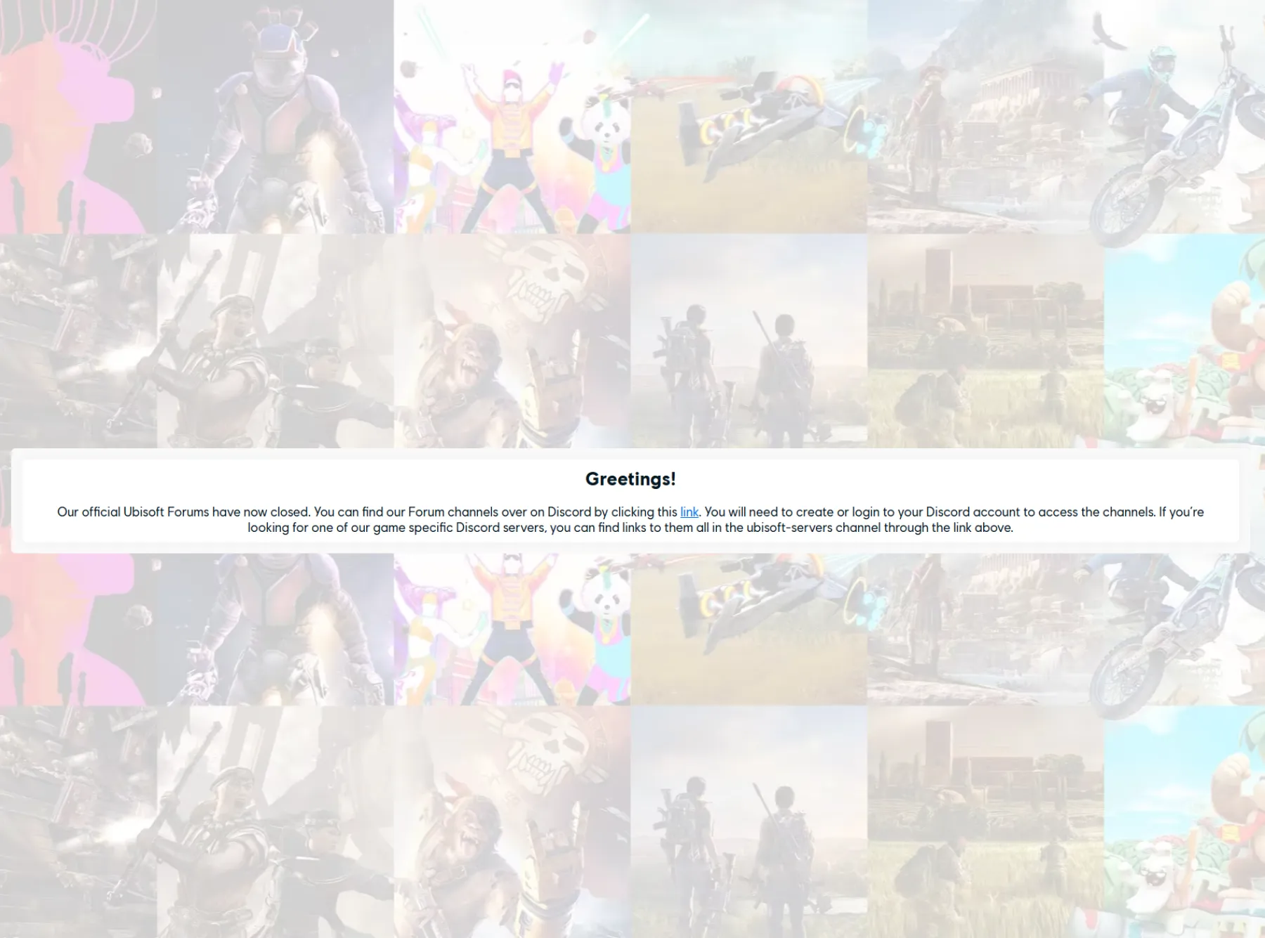 Forums Ubisofts fermé Forums Ubisofts fermé