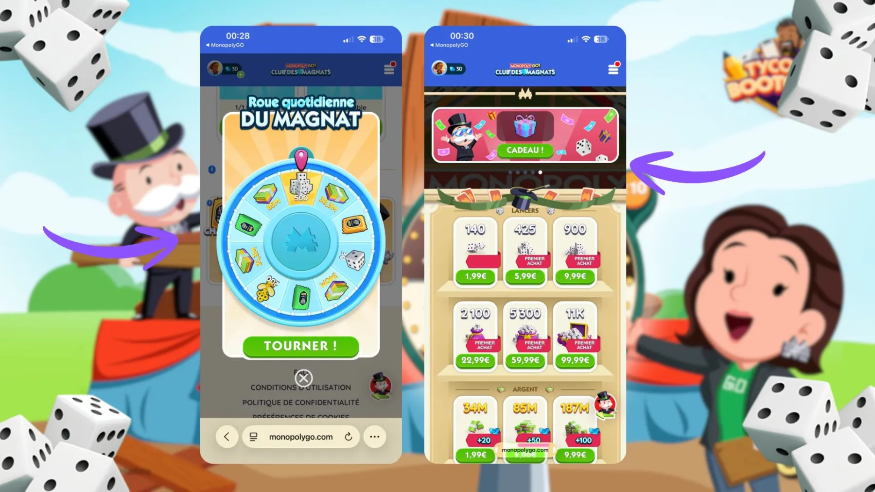 image de la roue et la boutique des magnats