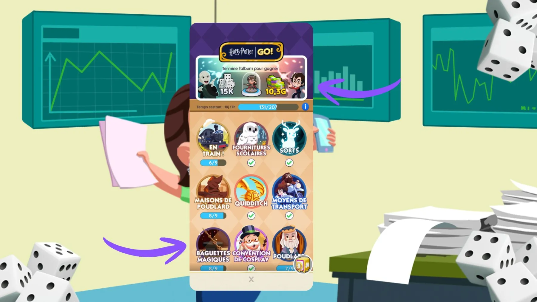 image d'un album complété Monopoly GO