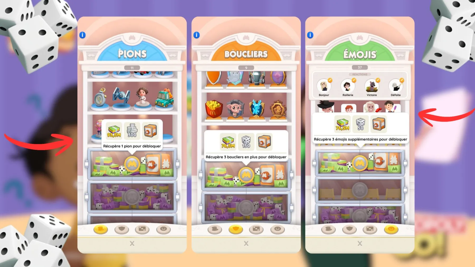 Collection complété Monopoly GO